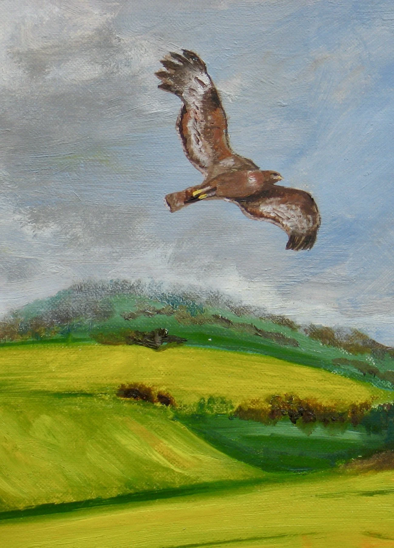 Original oil painting by Cy Pawsey, detail