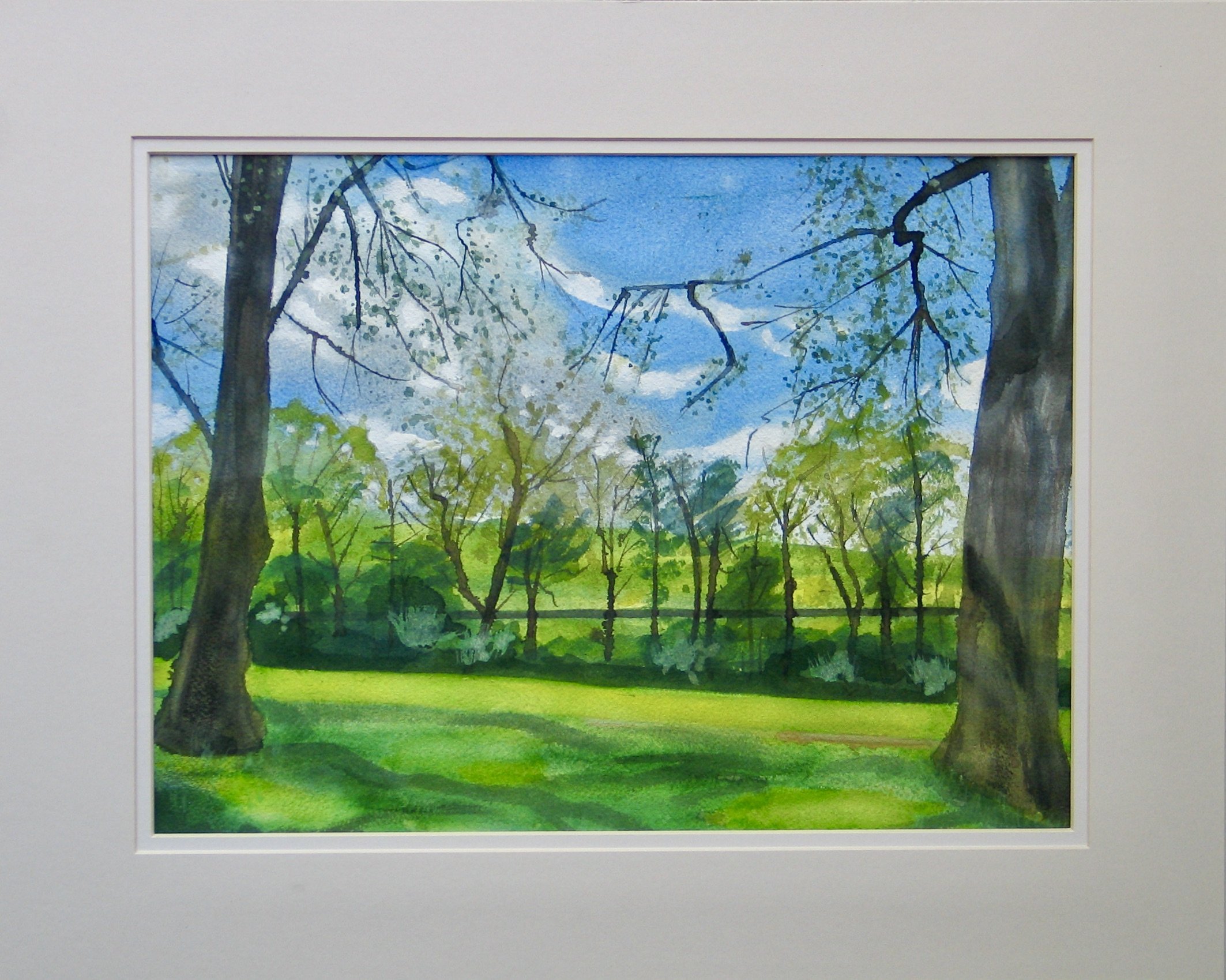 Original Worcester watercolour by Cy Pawsey