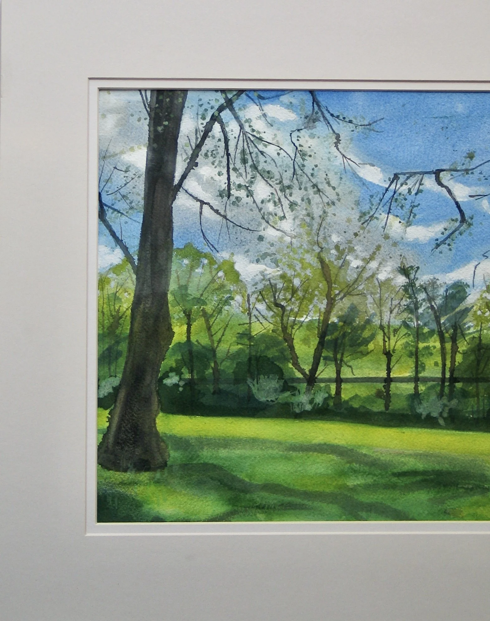 Worcester watercolour by Cy Pawsey, detail