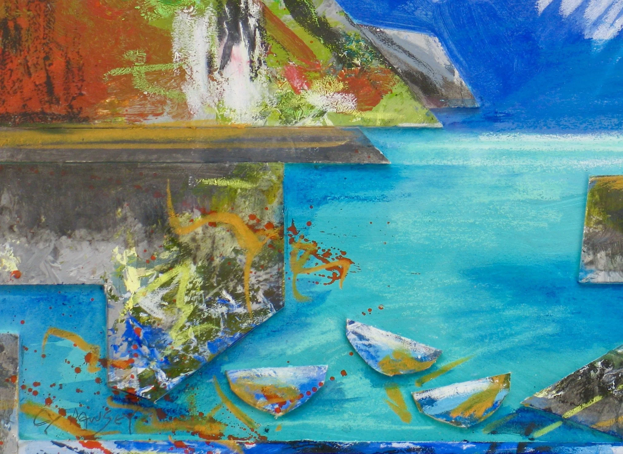 Porthgain harbour abstraction, detail