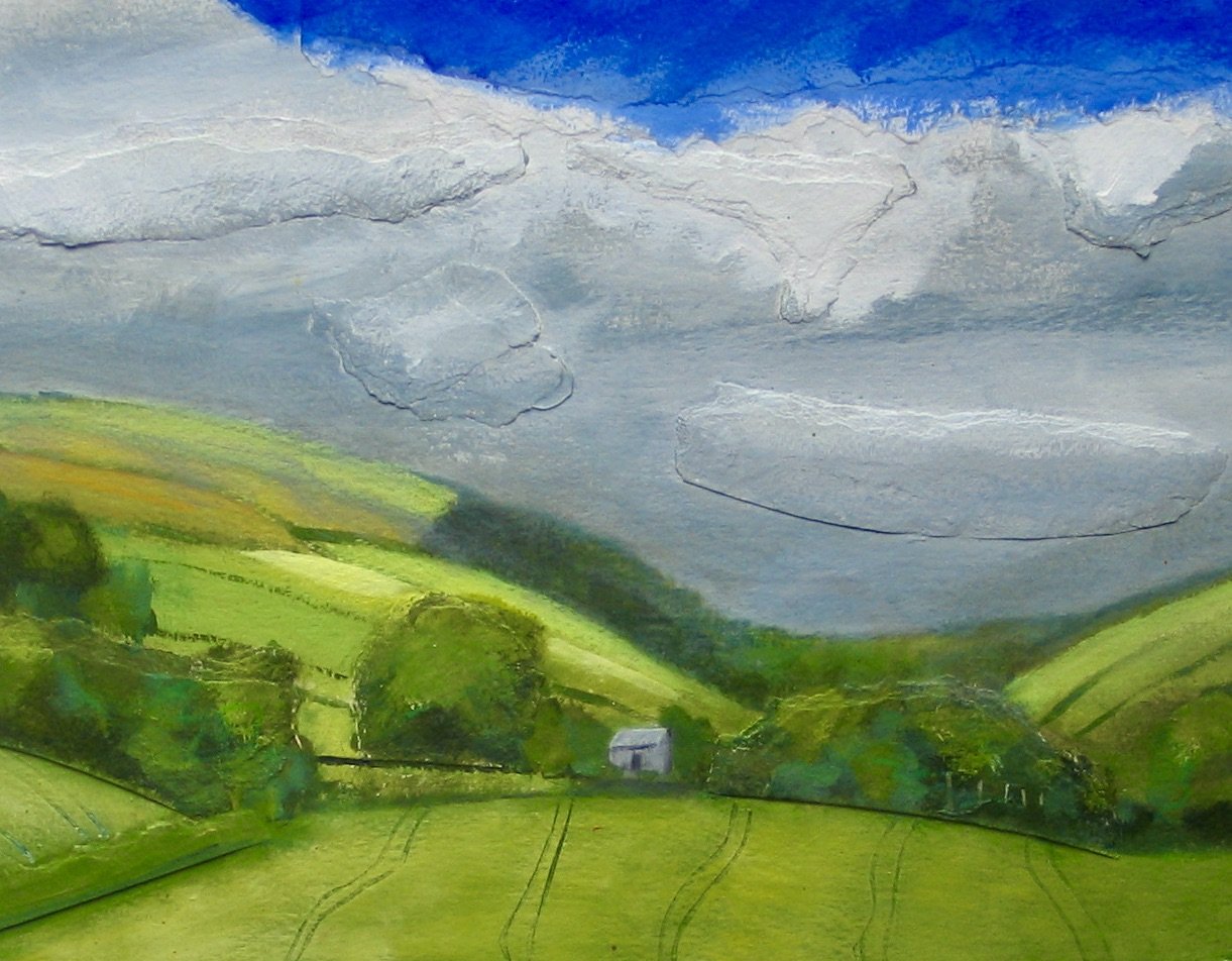 Clun valley, detail, artwork by Cy Pawsey