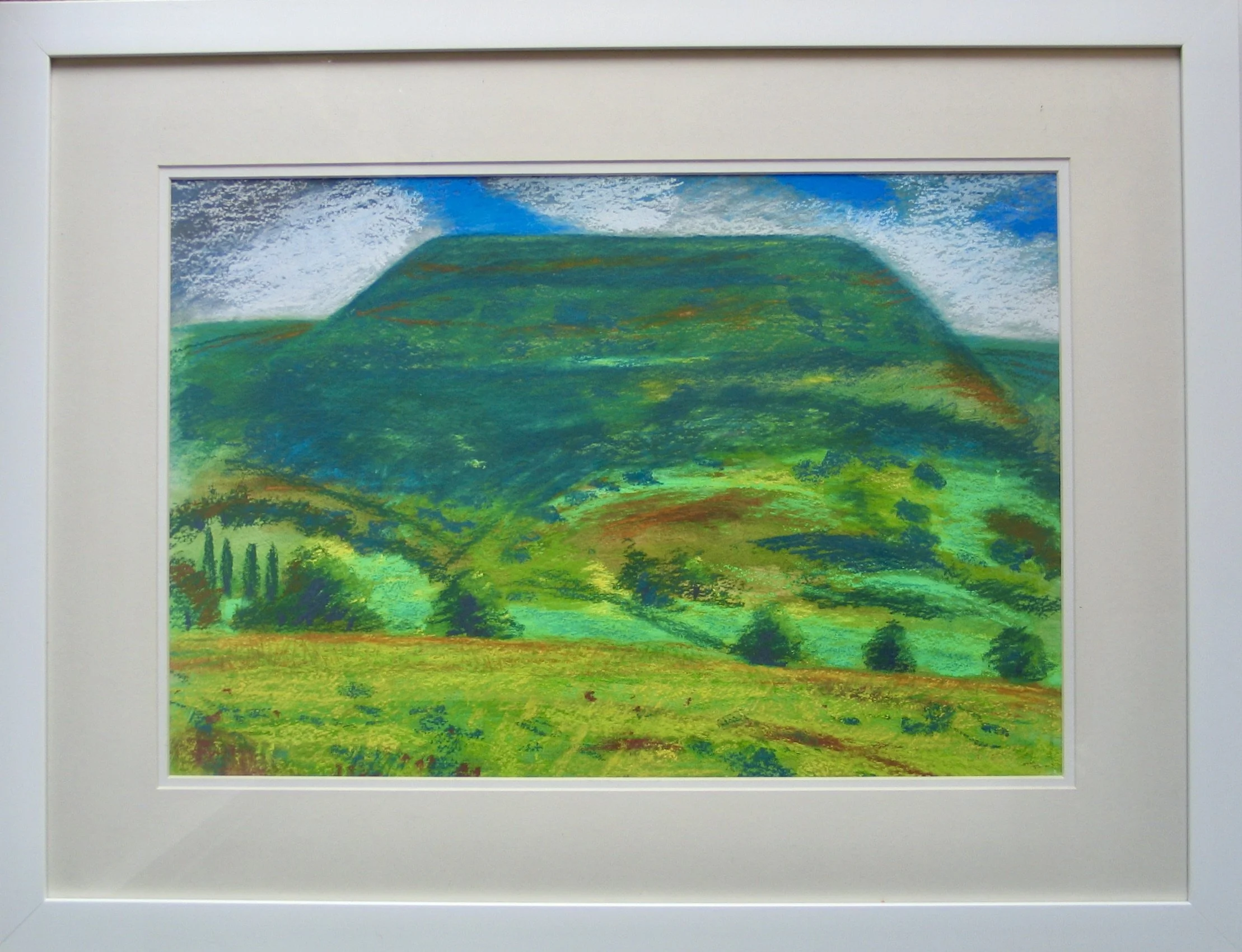 Pastel painting of Brecon Beacons by Cy Pawsey, framed ready to hang