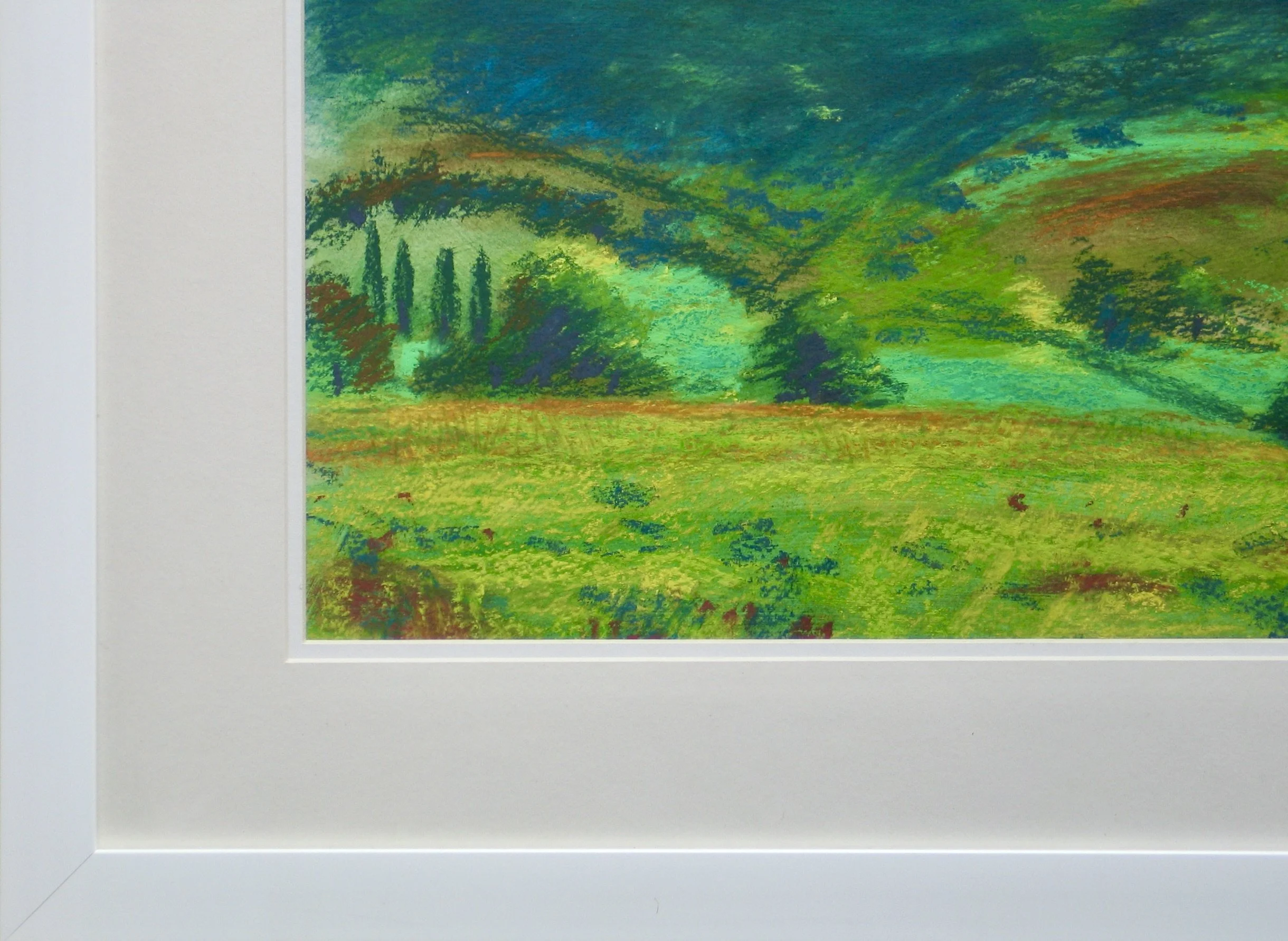 Framed artwork by Cy Pawsey, Brecon Beacons, detail