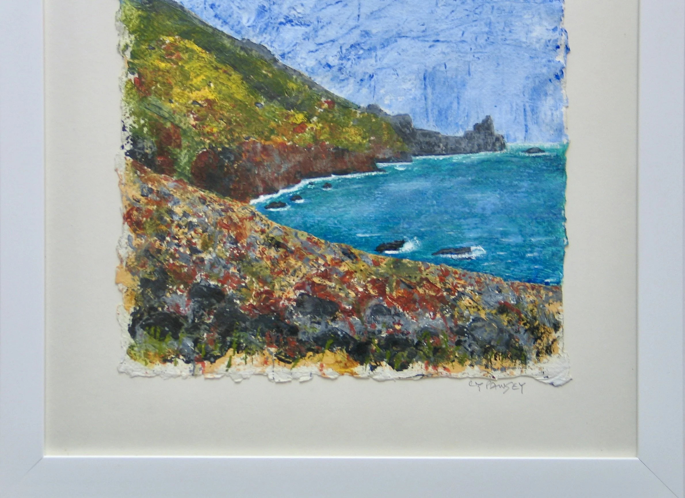 Framed painting by Cy Pawsey, galeriecy