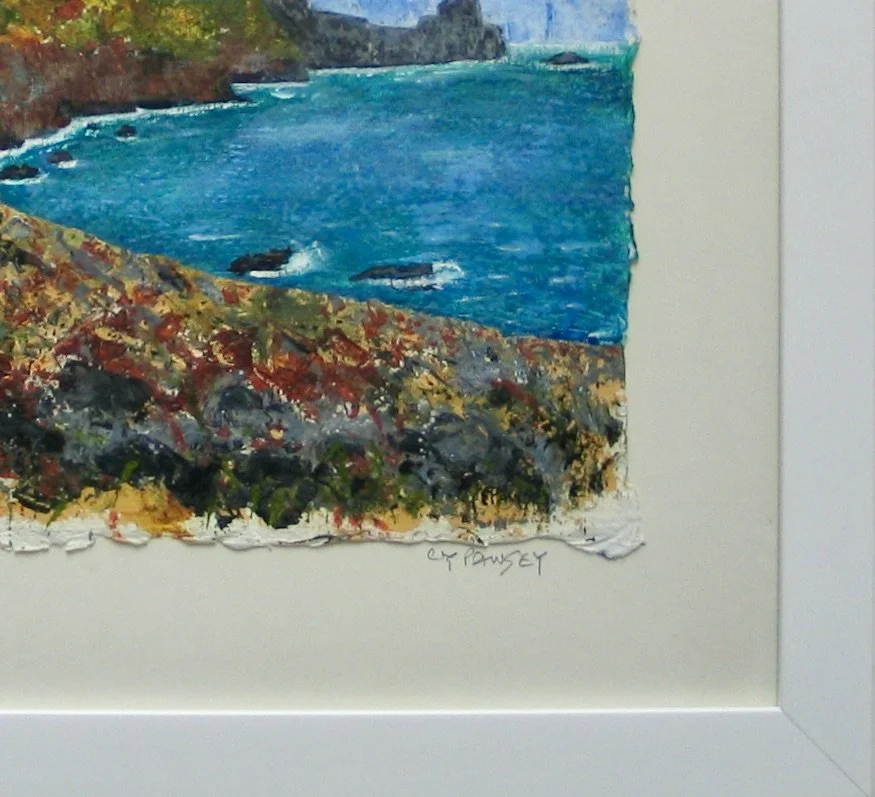 Original acrylic painting at galeriecy, signed by Cy Pawsey