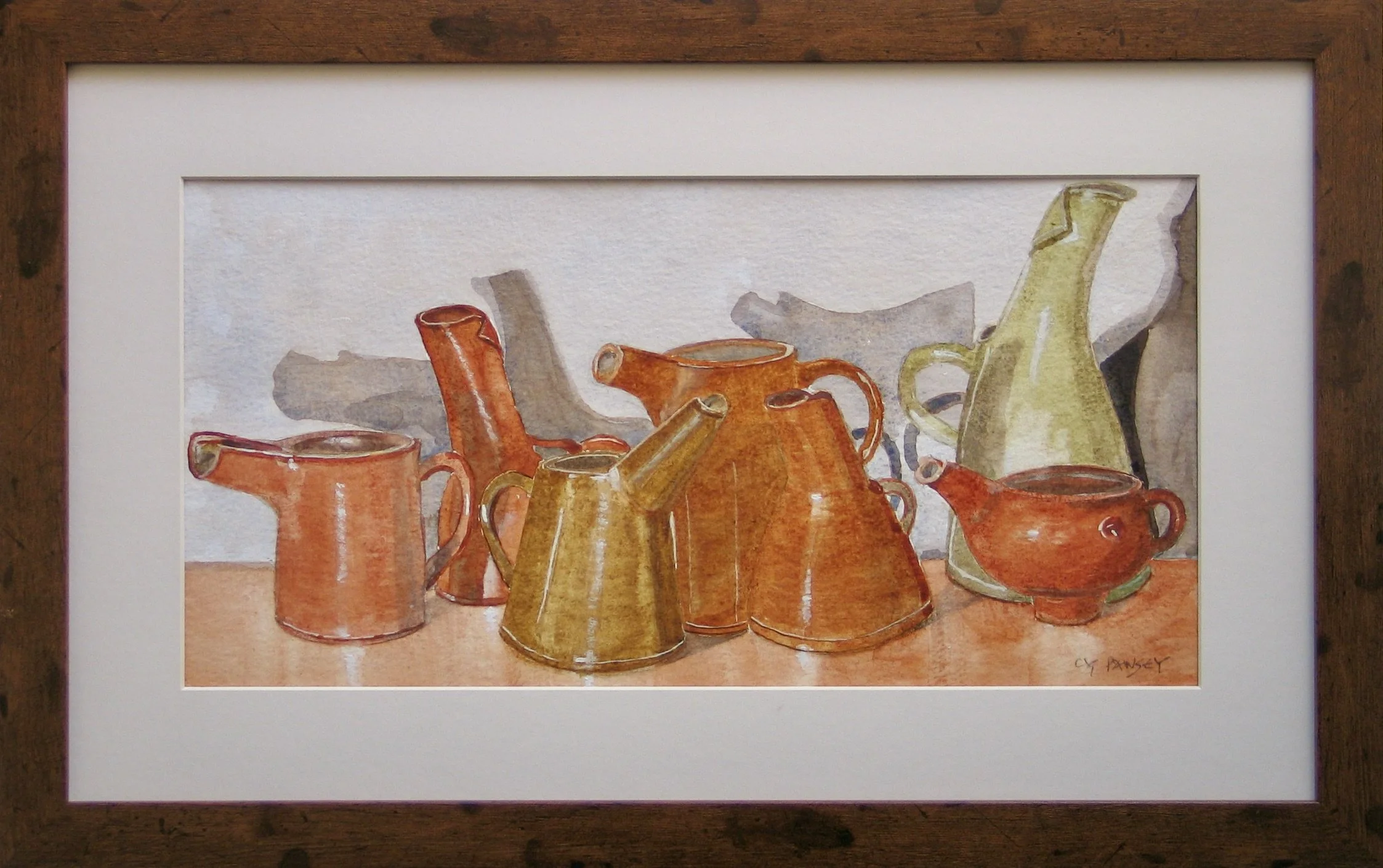 After Morandi watercolour painting by Cy Pawsey, galeriecy