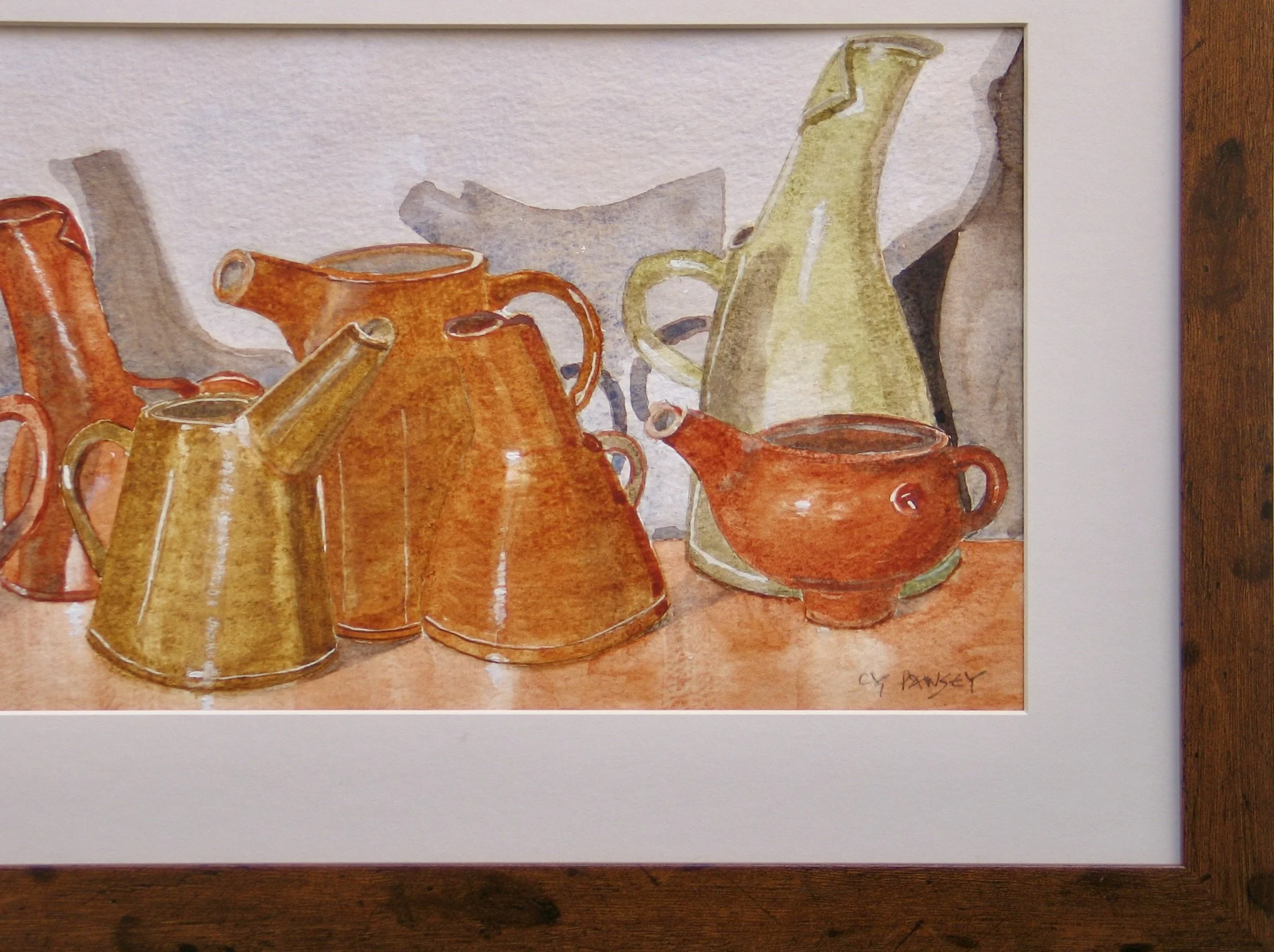 Watercolour after Morandi by Cy Pawsey, galeriecy