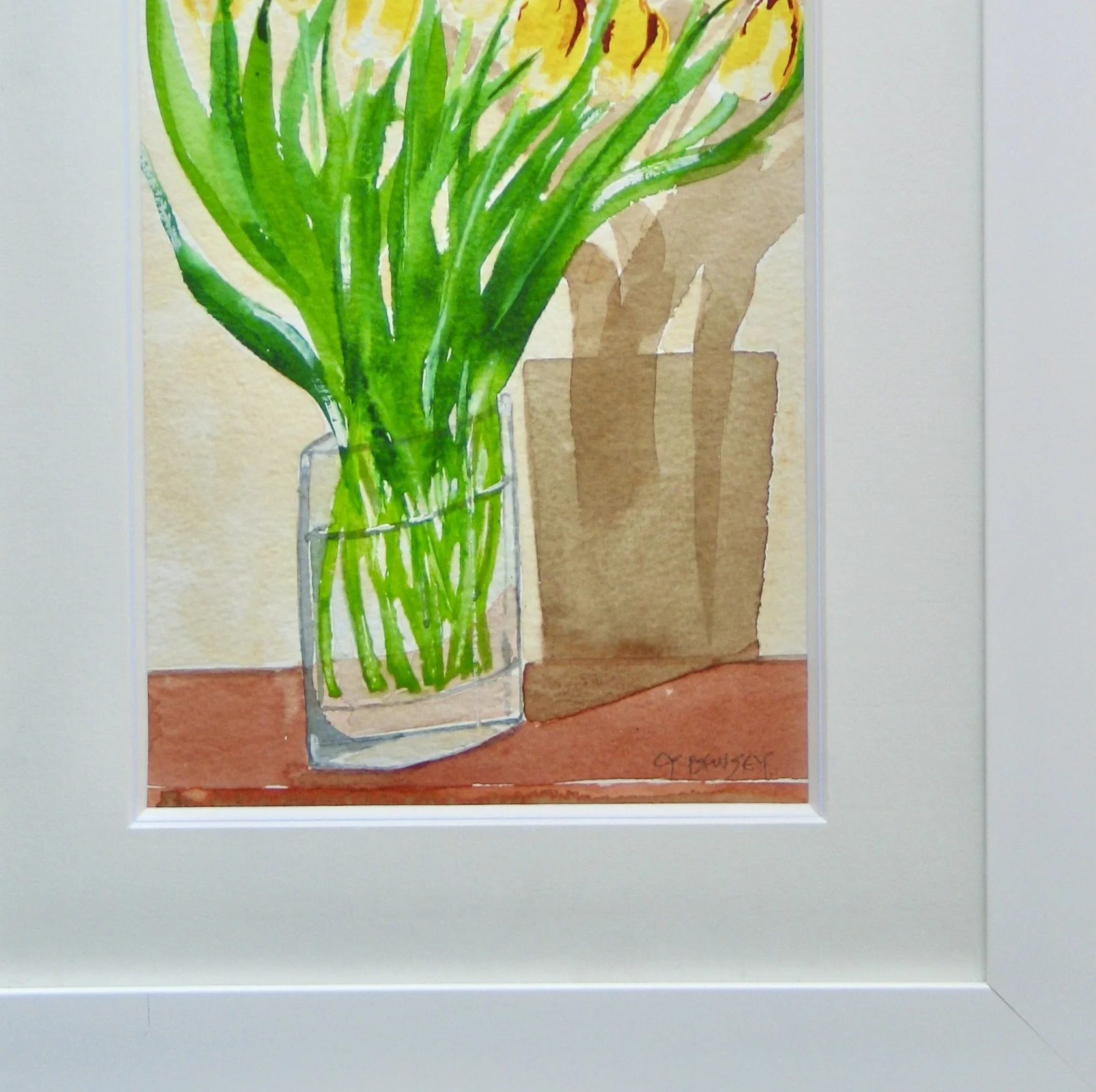 Mounted artwork by Cy Pawsey, detail