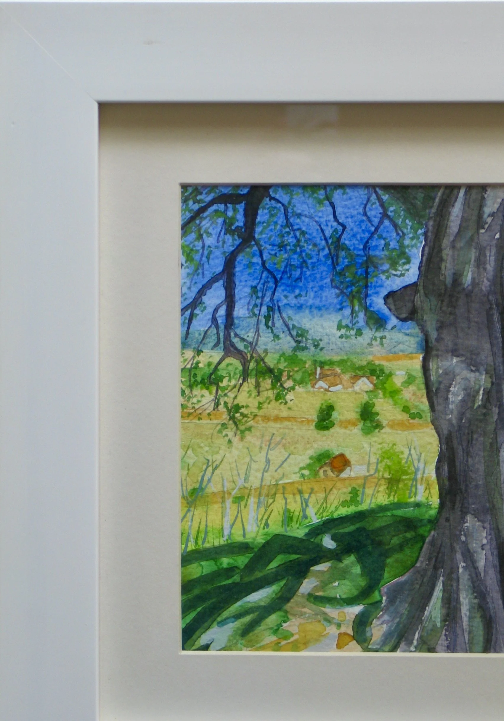 Watercolour painting by Cy Pawsey, detail