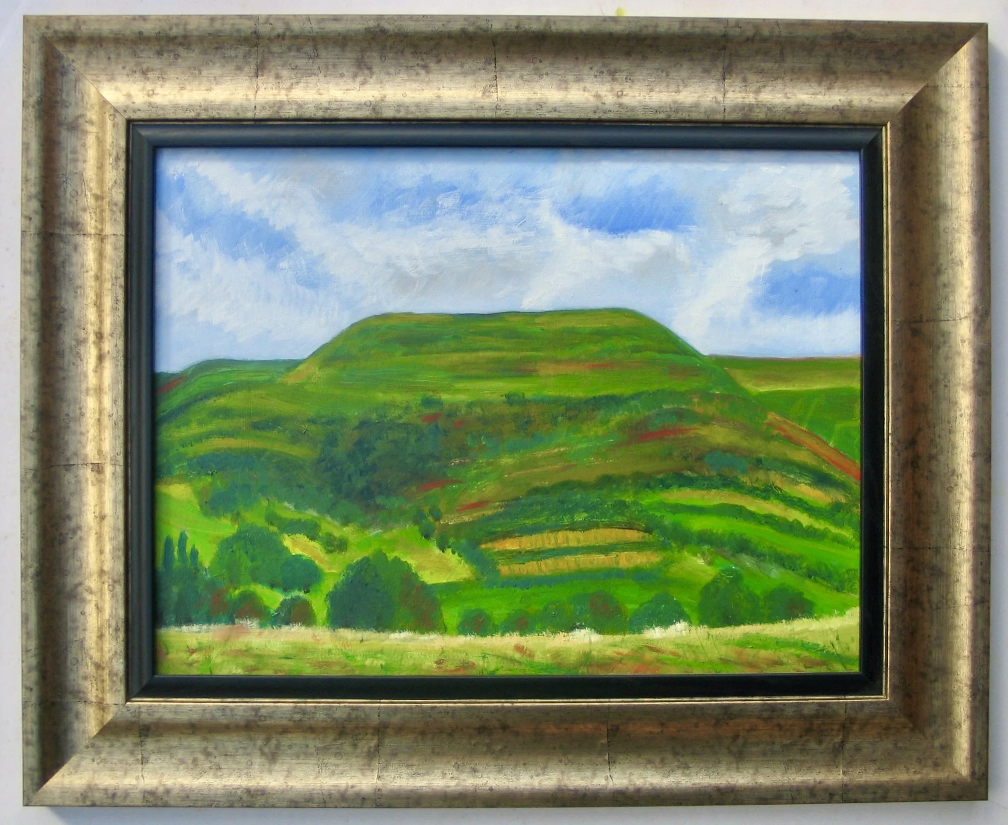 Framed oil painting of the Brecon Beacons by Cy Pawsey