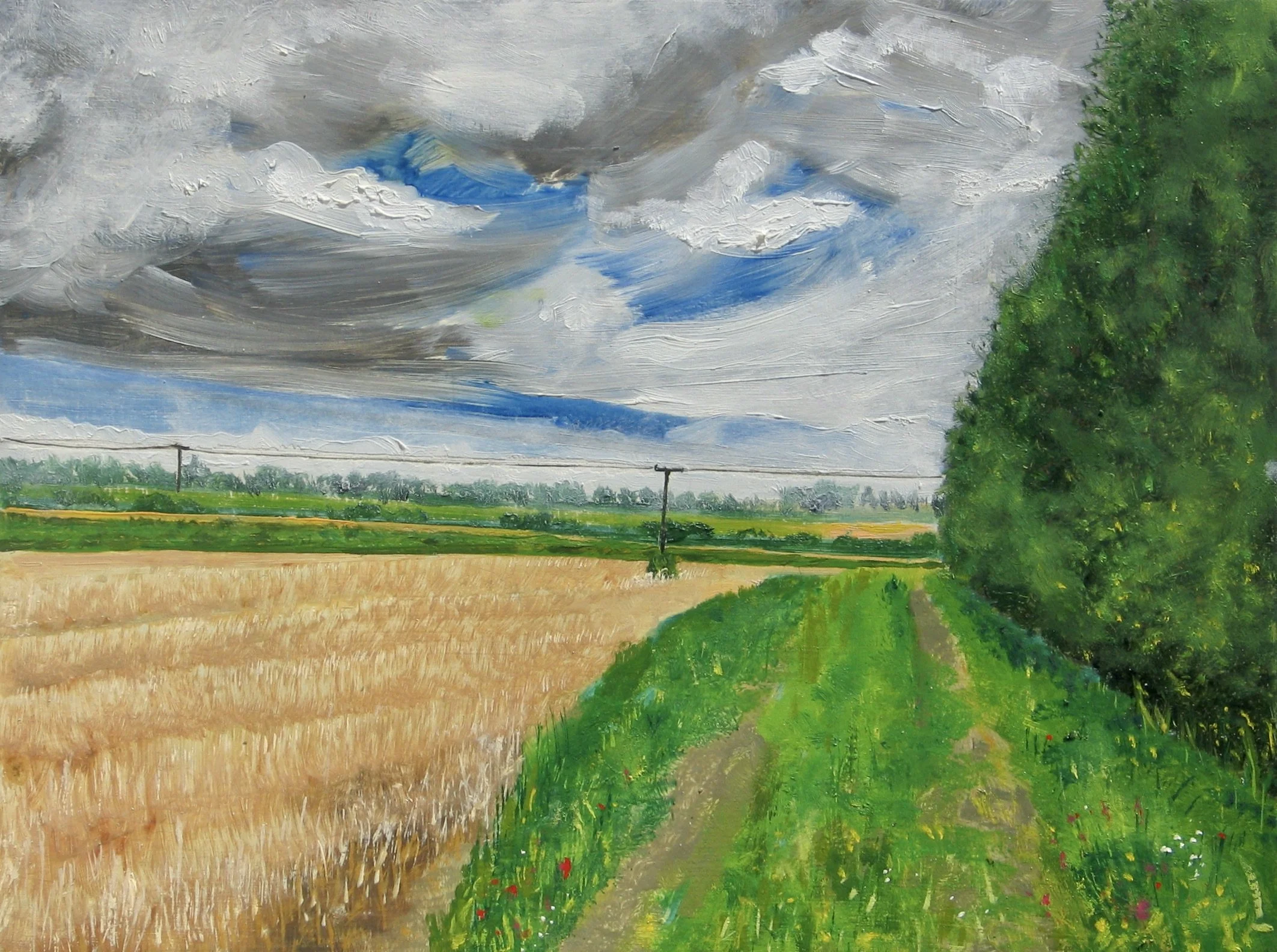 Worcestershire landscape painting by Cy Pawsey
