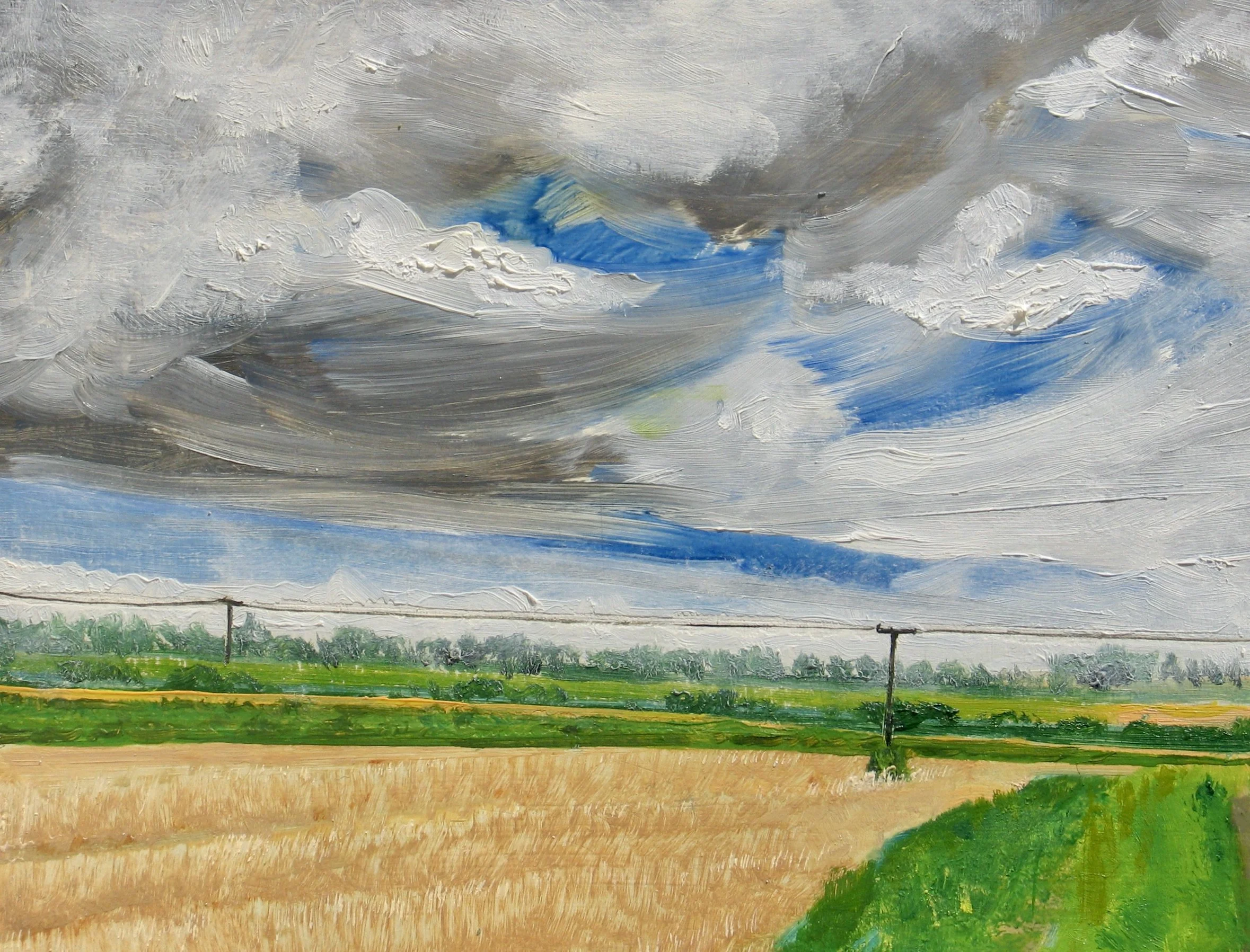 Cloud detail over Worcestershire landscape