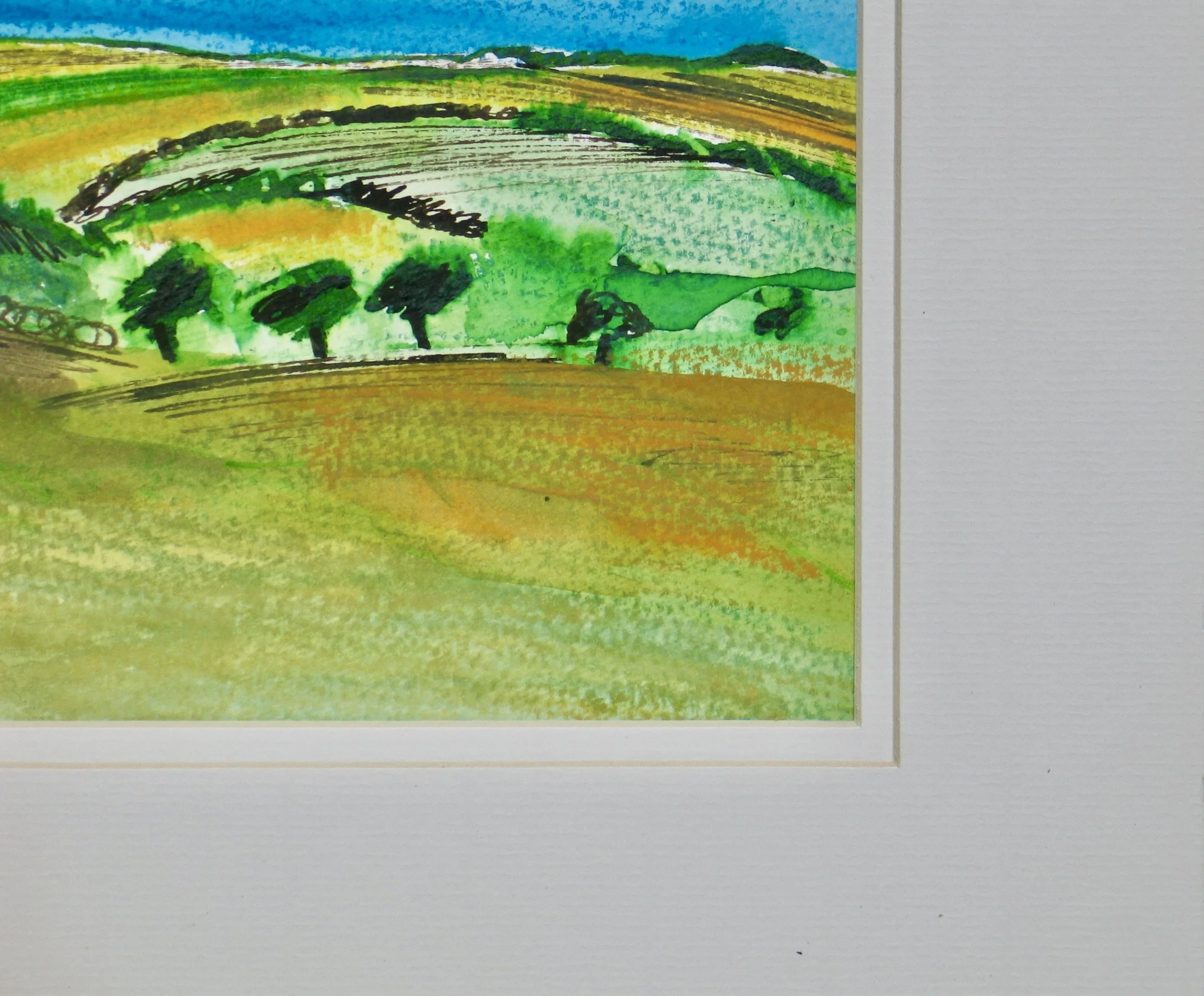 Rhos Fach common, Brecon Beacons painting, detail