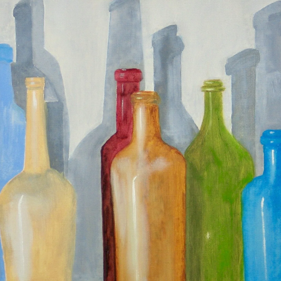 Bottle forms and shadows, detail