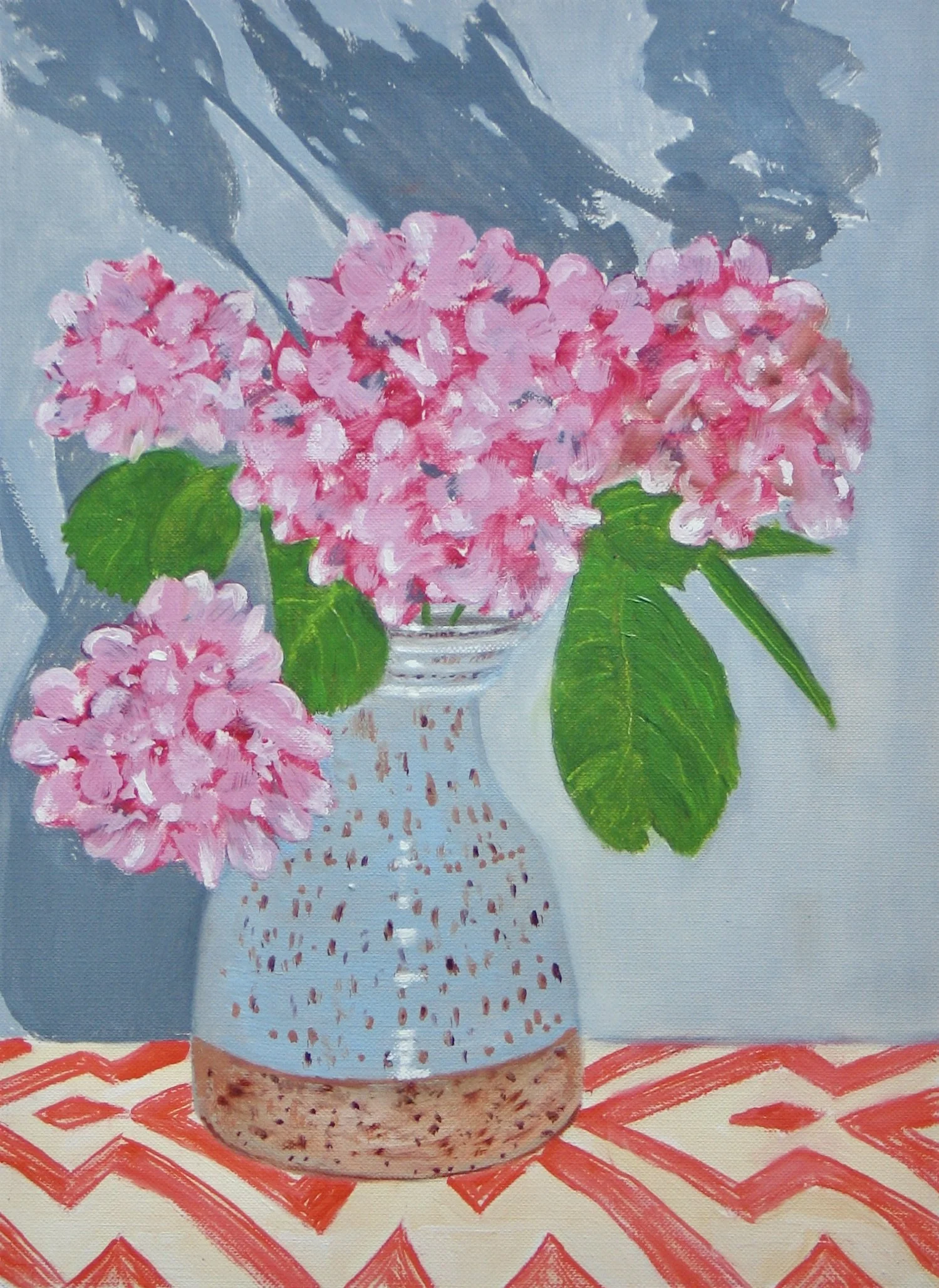 Original flower painting by Cy Pawsey, detail