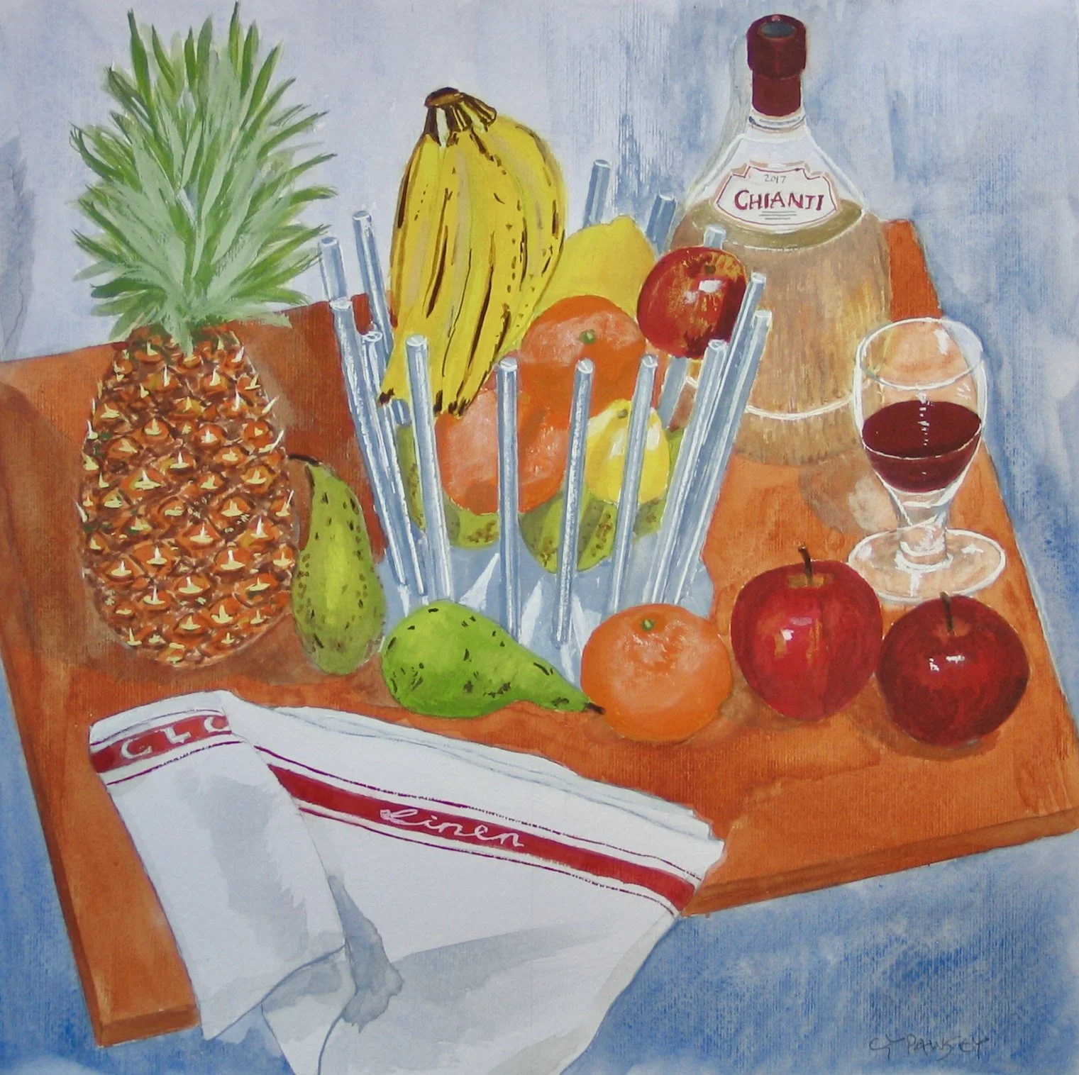 Original gouache painting by Cy Pawsey