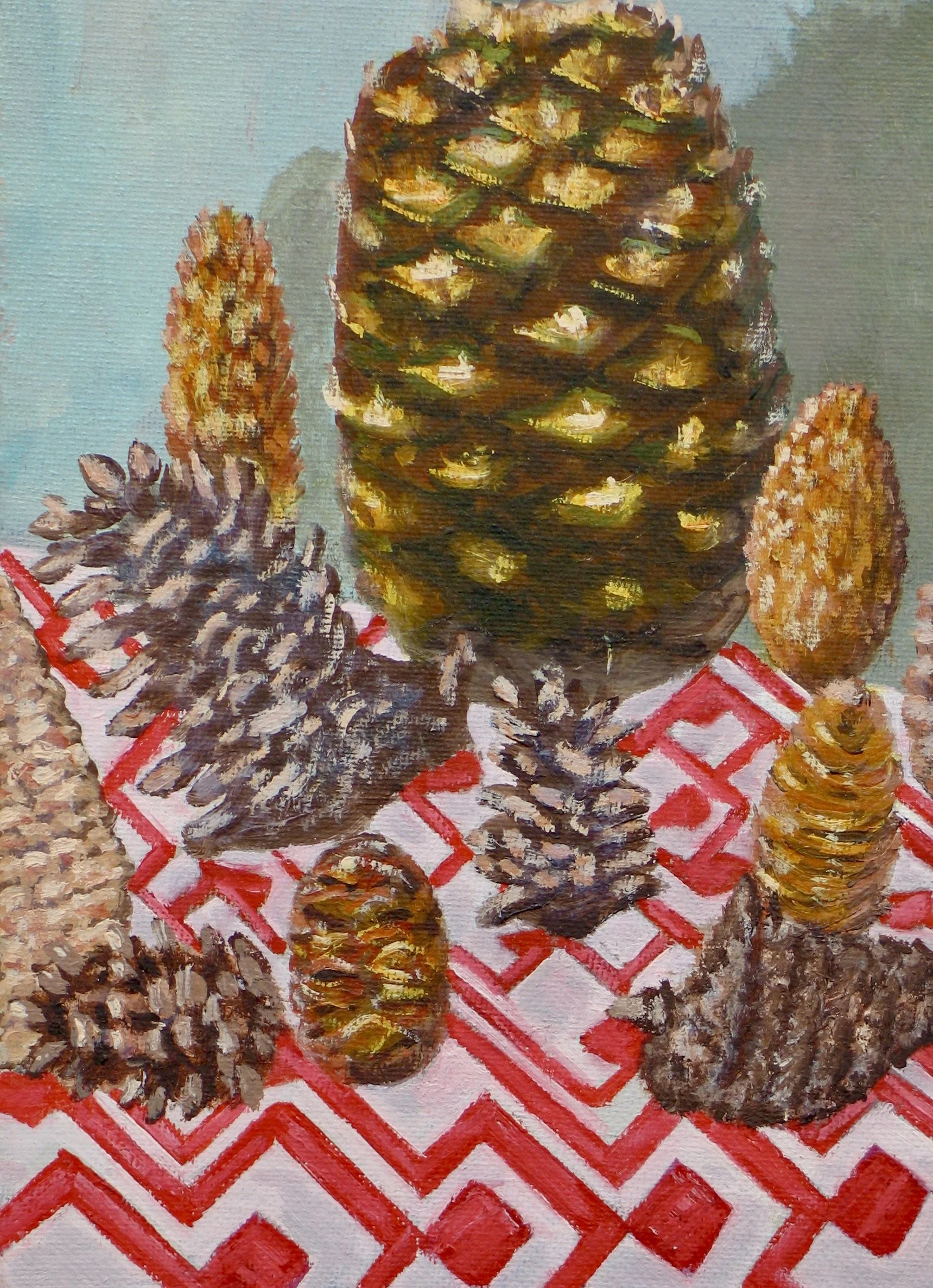 Cones with pineapple, detail by Cy Pawsey at galeriecy.com
