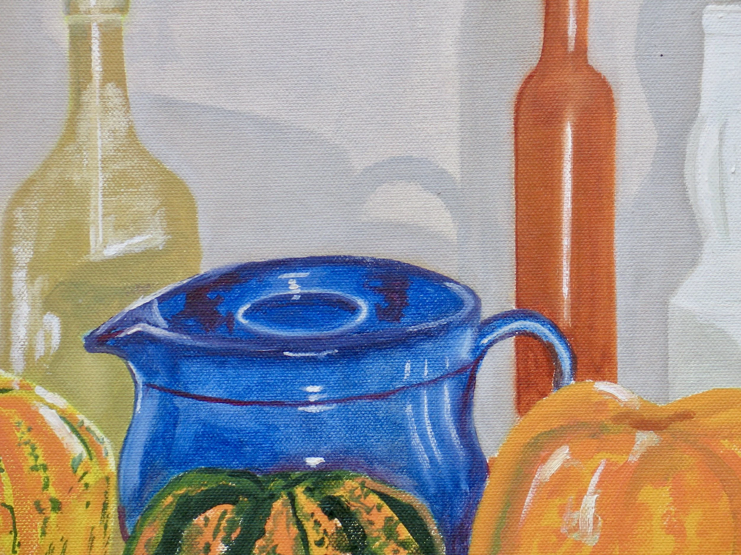 Detail from a still life painting in oil by Cy Pawsey
