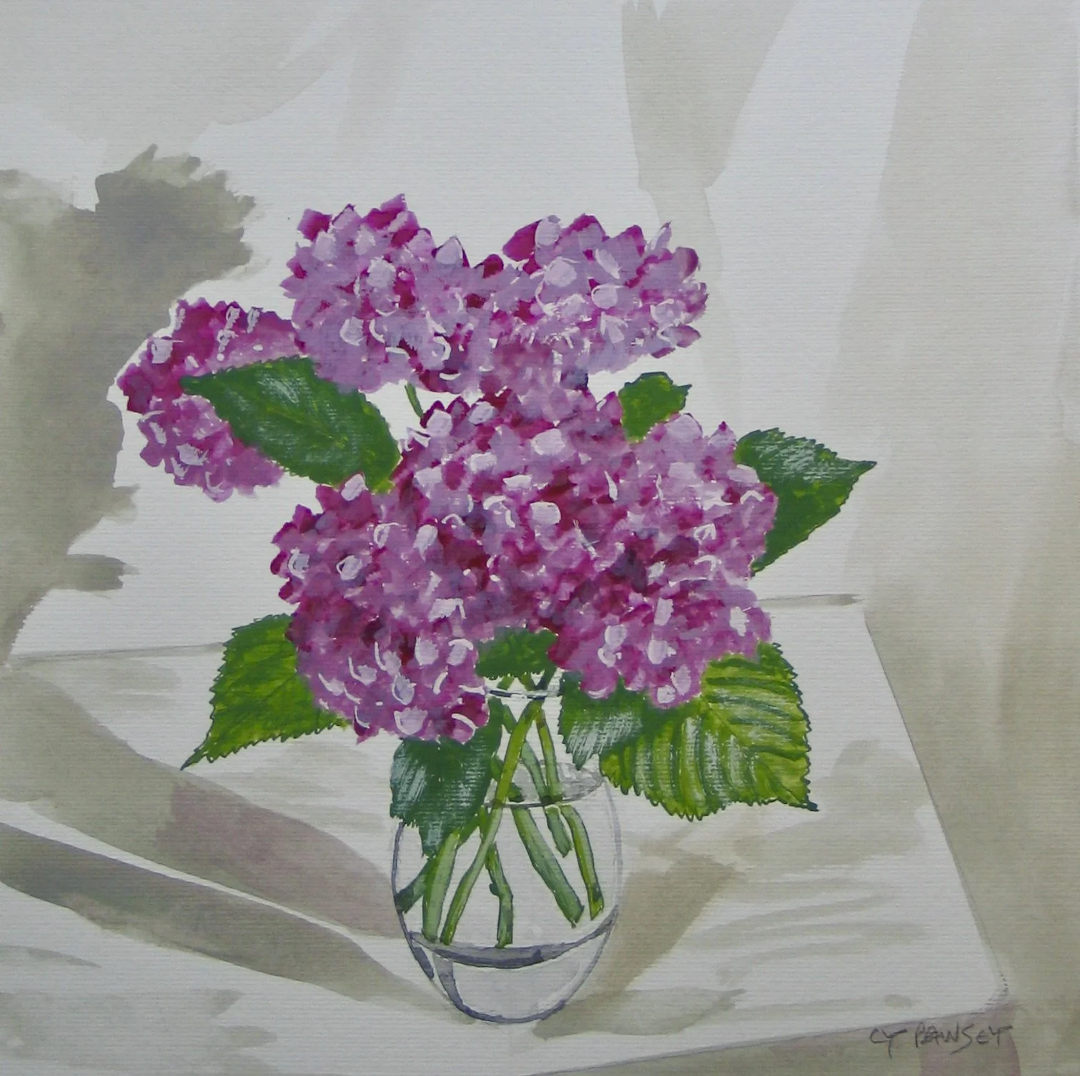 Original gouache painting by Cy Pawsey at galeriecy.com