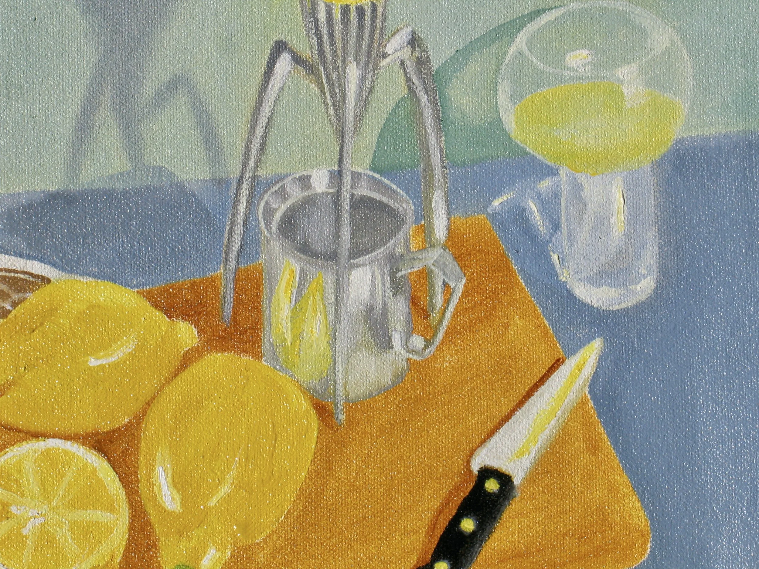 Lemonsand lemon squeezer, detail from oil painting by Cy Pawsey