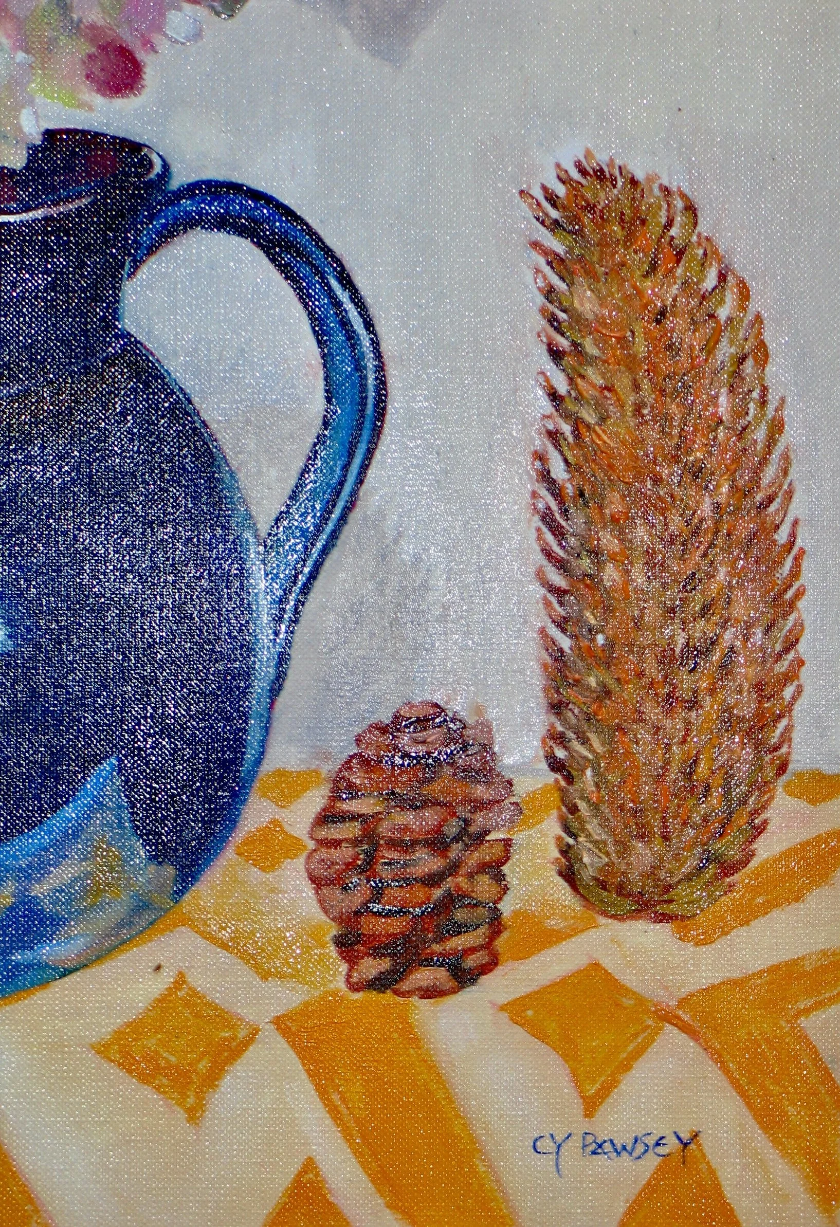 Original oil painting, detail by Cy Pawsey