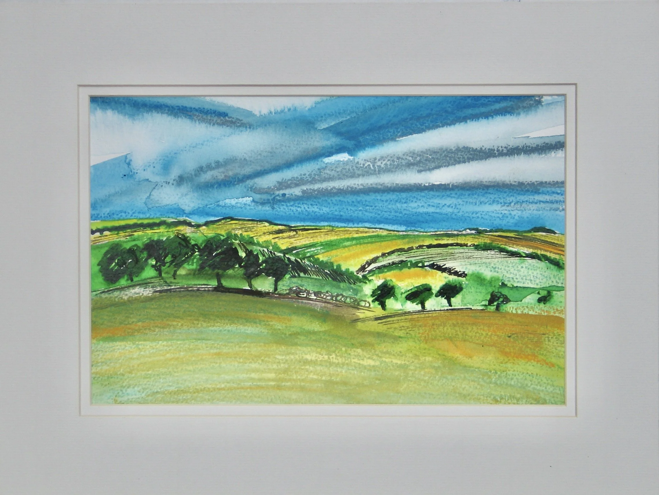 Rhos Fach common, Brecon Beacons en-plein-air sketch by Cy Pawsey at galeriecy.com