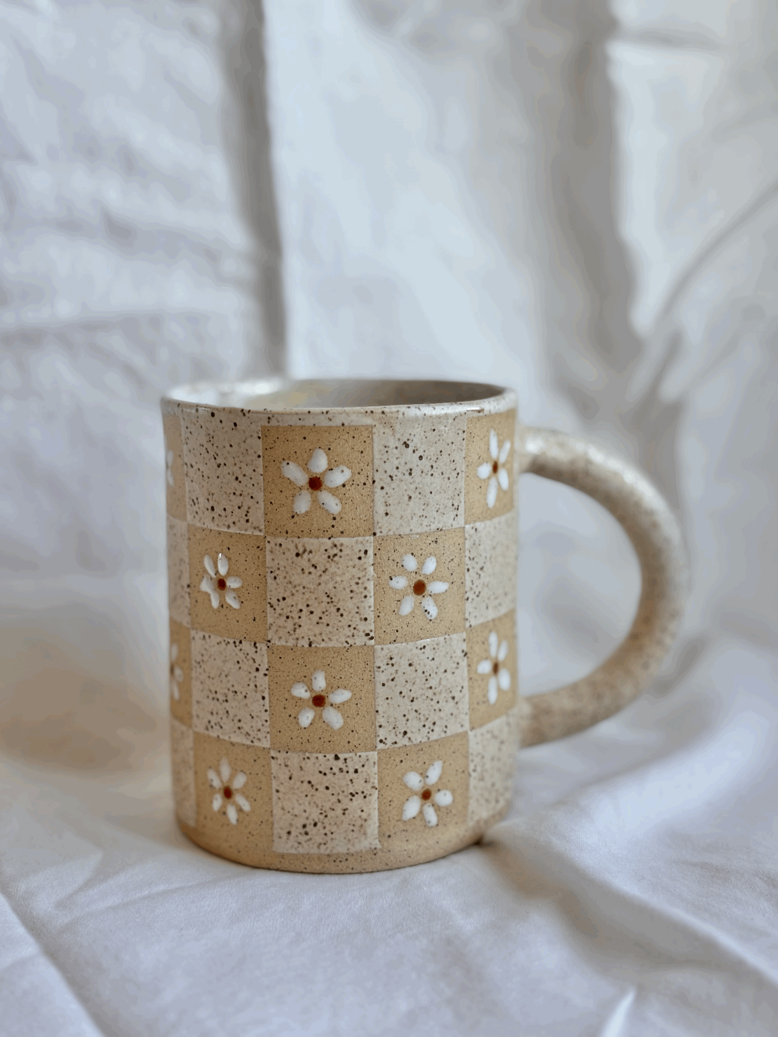 Mug | 16oz | Checkered Daisy