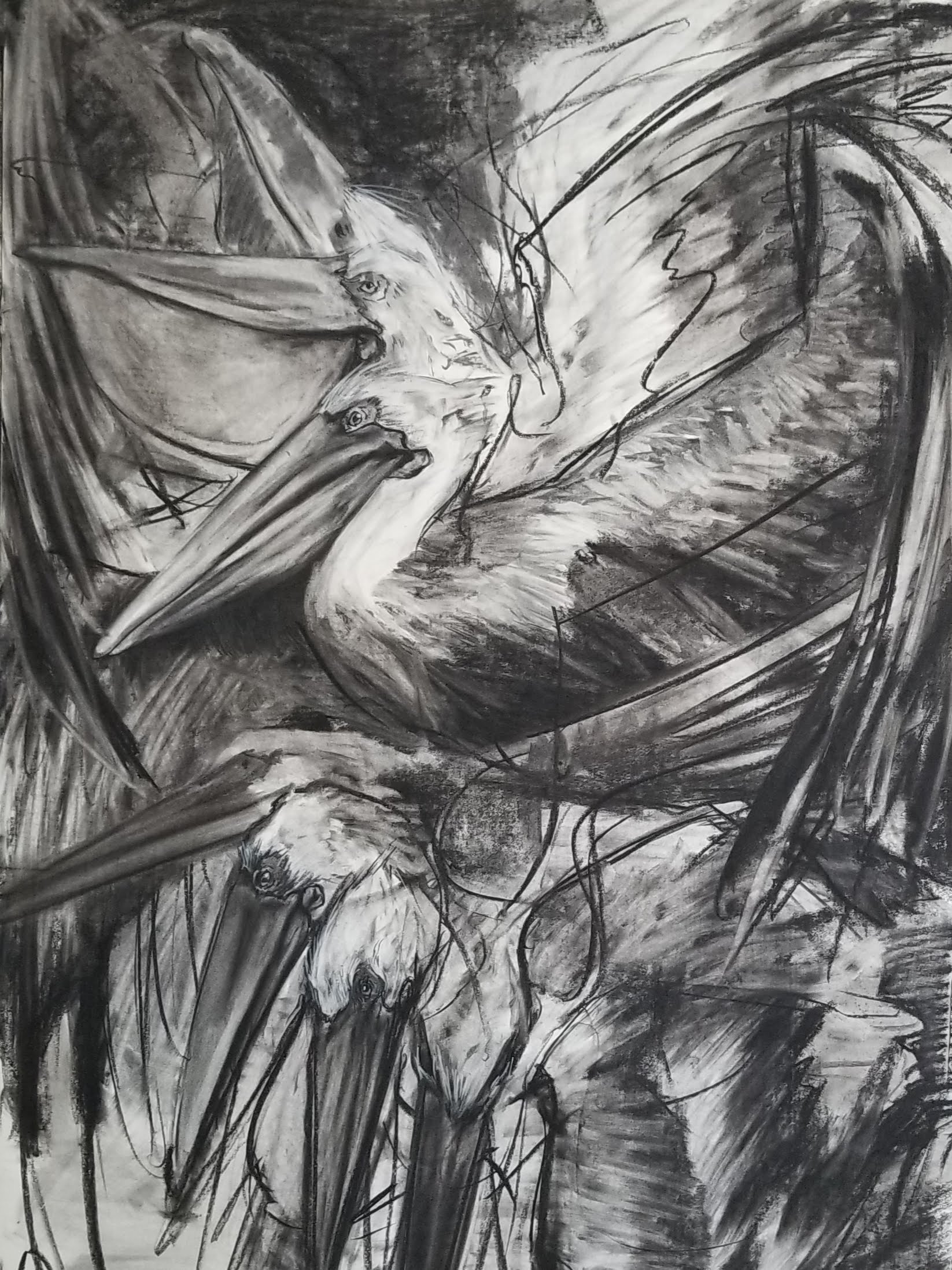 Drawing by instructor, Veronica Hallock.