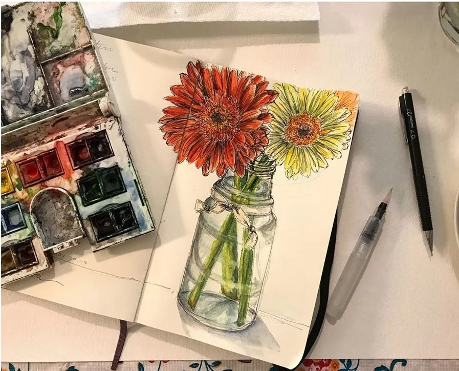 From the sketchbook of instructor Rachel Pace.