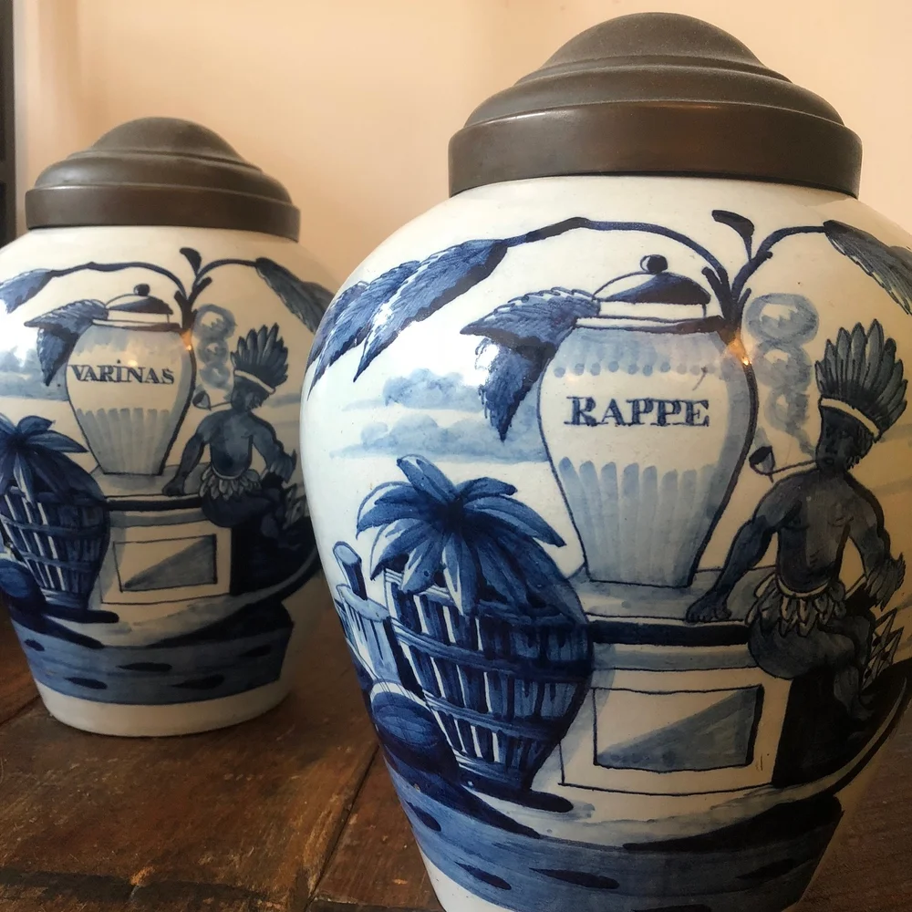 delft tobacco jars Blue and White Jar – Aronson Antiquairs of Amsterdam | Delftware Two Blue and White Decorated