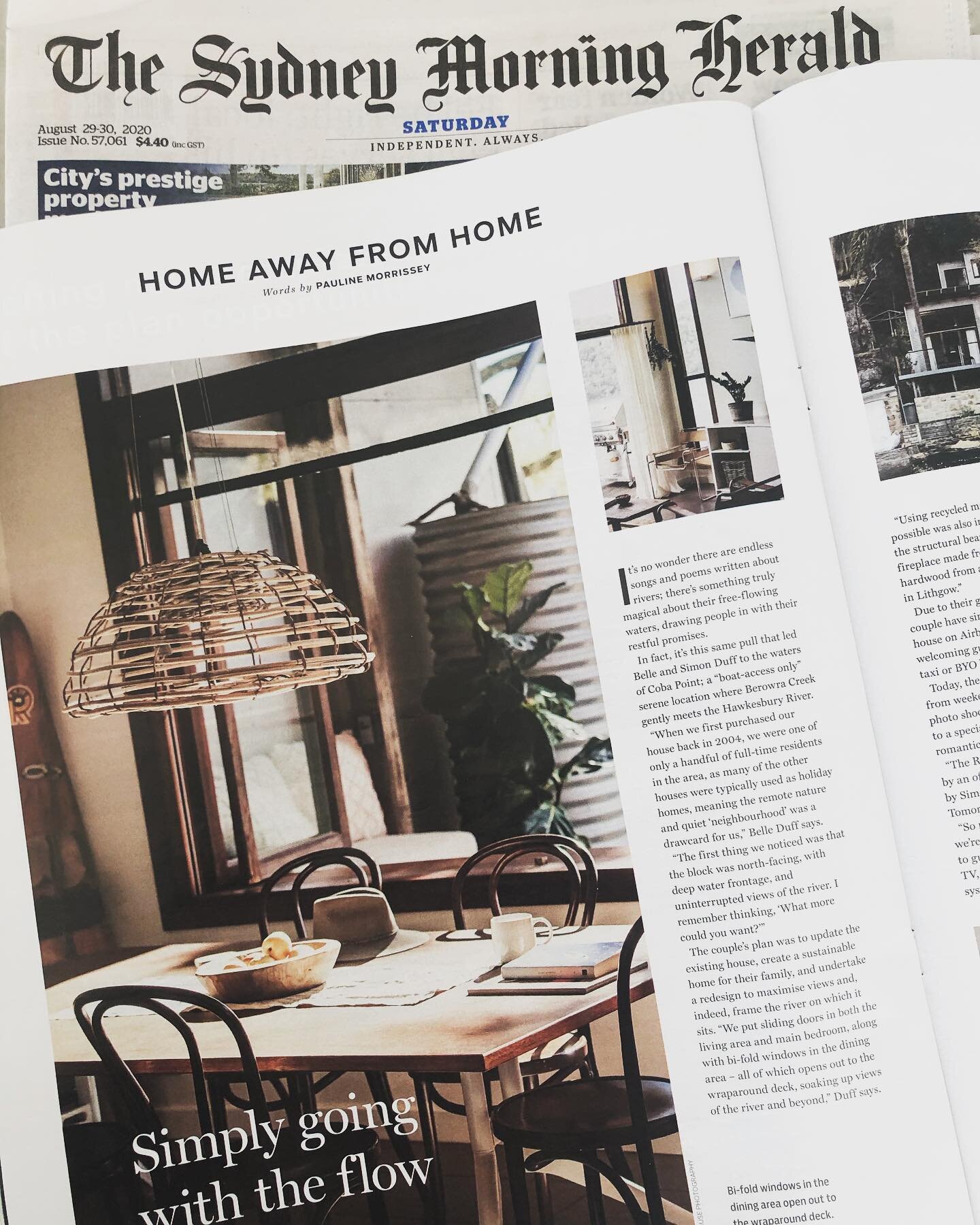 Thrilled to see The River House in the Home Away from Home feature in Saturday&rsquo;s @sydneymorningherald @domain.com.au lift out!👌🏼 
.
Words by @paulinemorrissey and images by @musephotography_lifestyle, Thanks ladies!
.
.
#theriverhousecobapoin