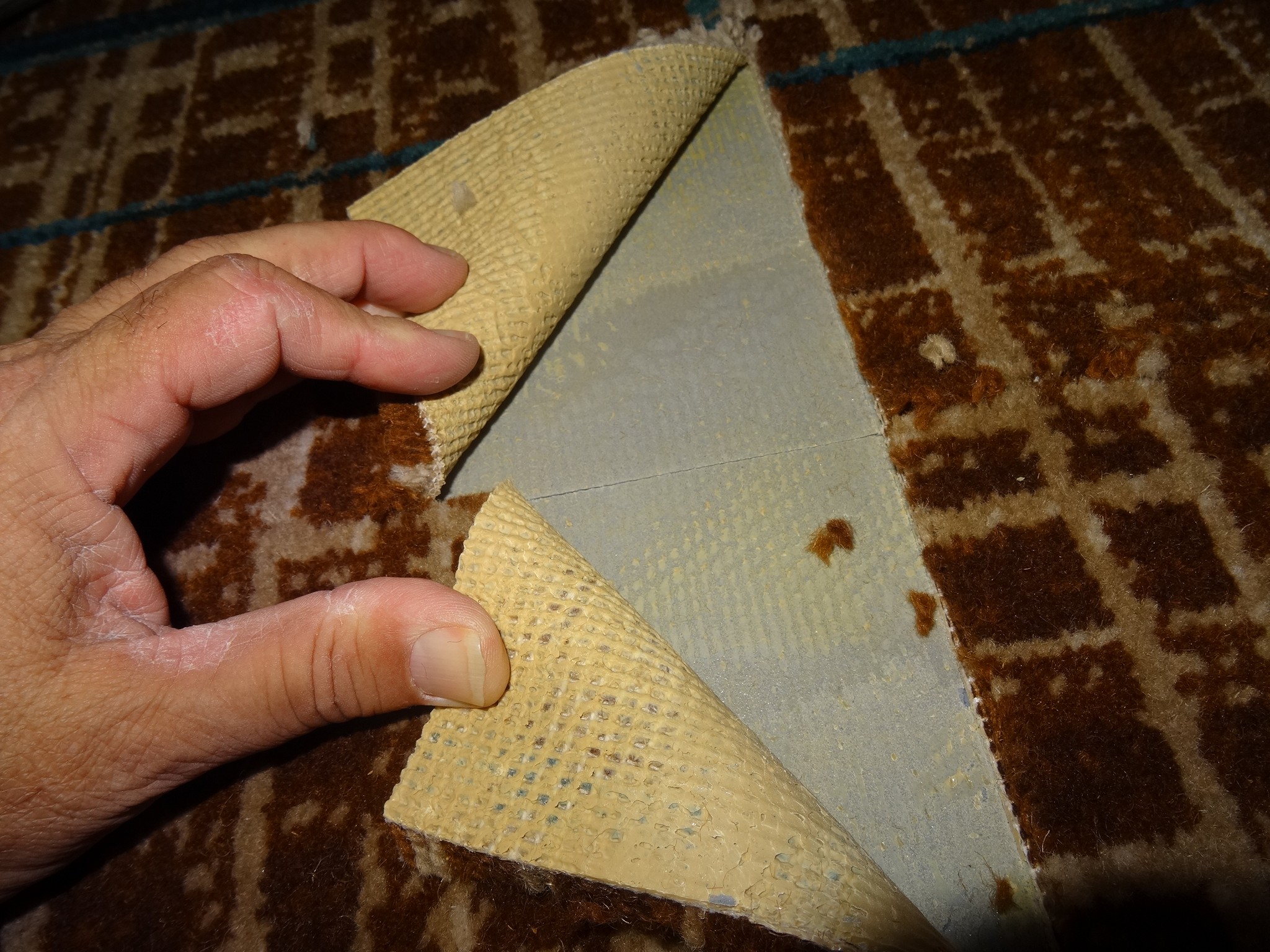 Examination for the presence of carpet seam sealer