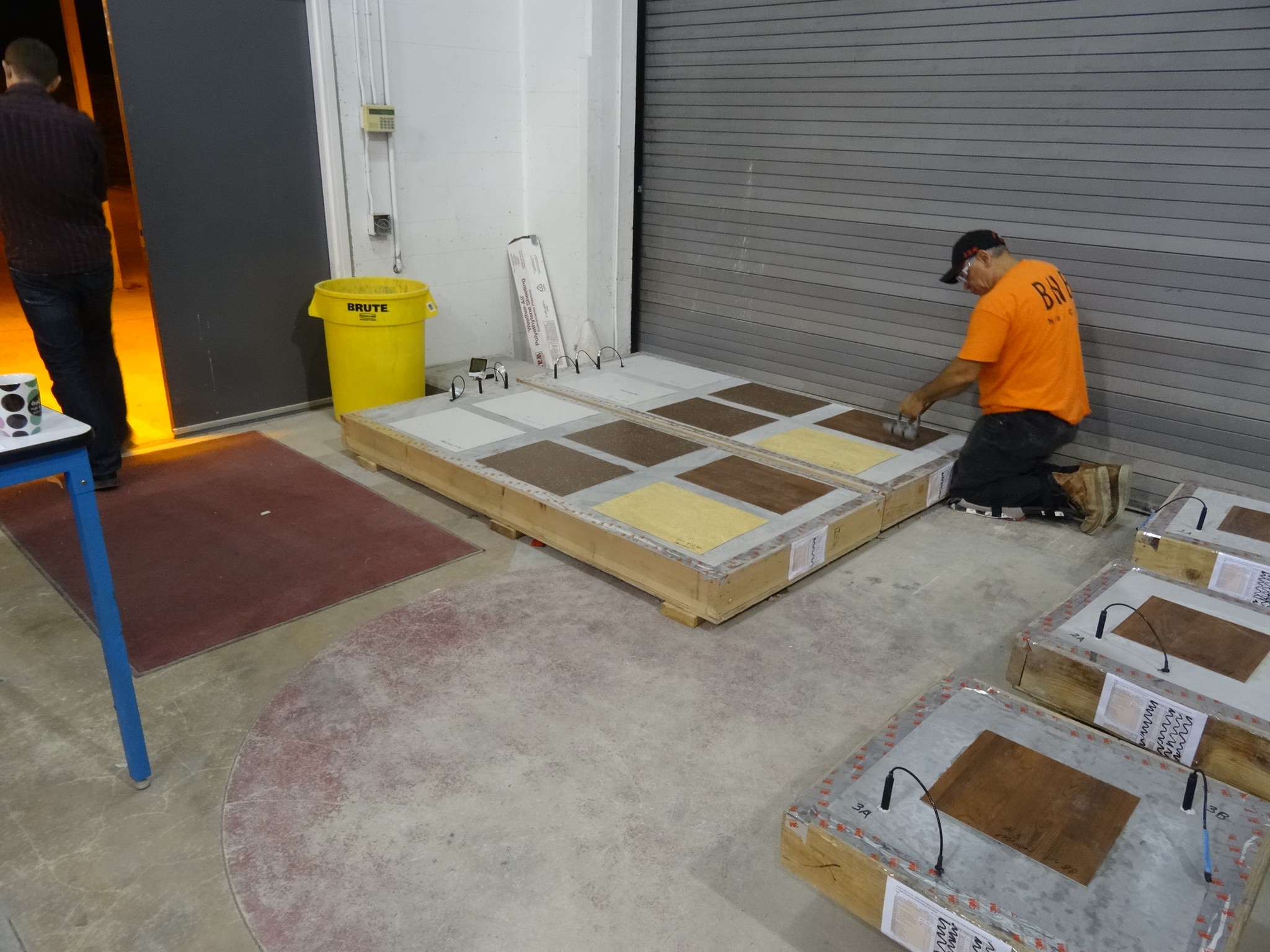 Concrete mix design testing for compatibility with different flooring/adhesive types