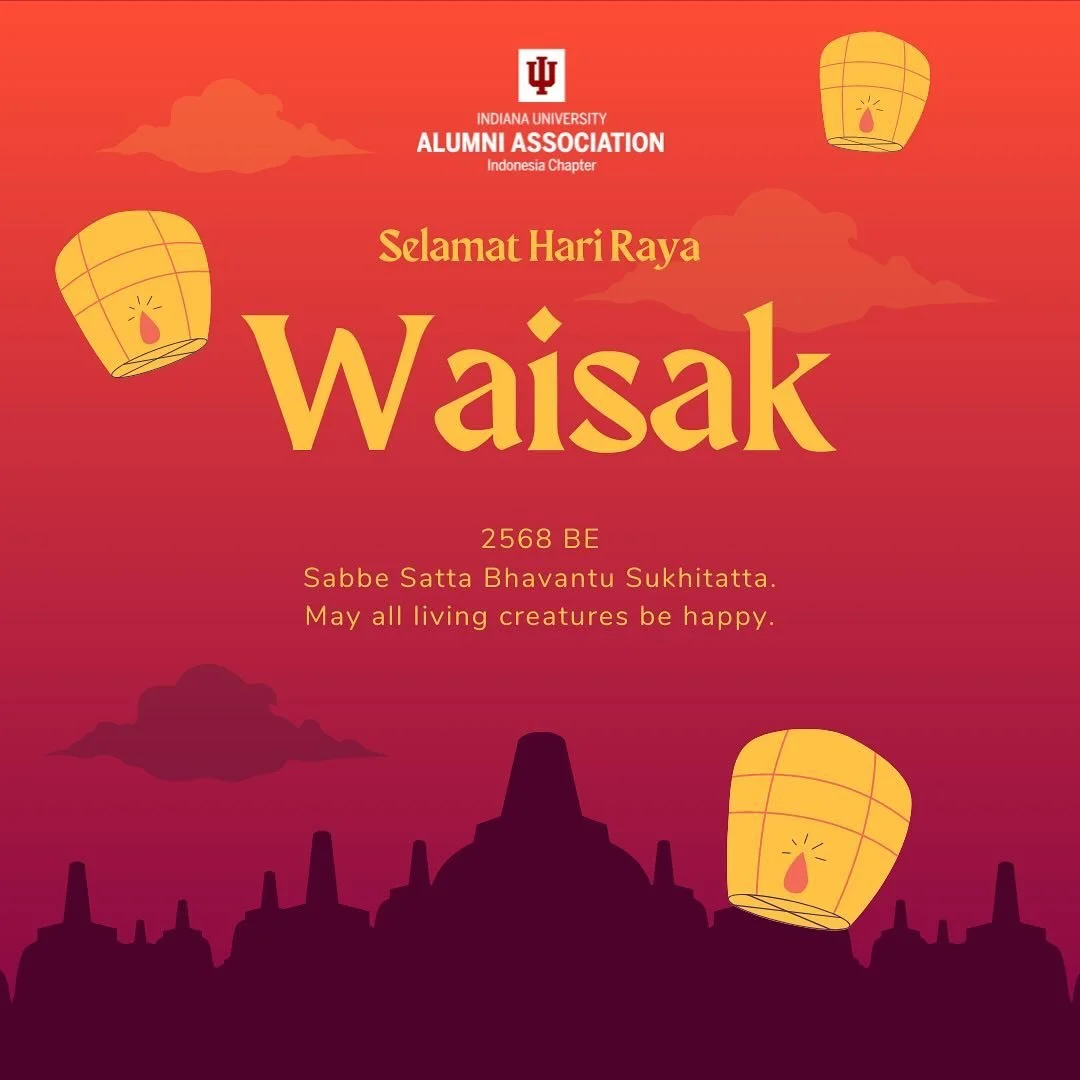 Selamat Hari Raya Trisuci Waisak 2568 BE to our Hoosiers who celebrate! 

Wishing all peace, enlightenment, and unity on this sacred day. 

May the light of wisdom guide our hearts and illuminate our paths 🙏

🌟 #Waisak2024 #Enlightenment #Unity #Pe