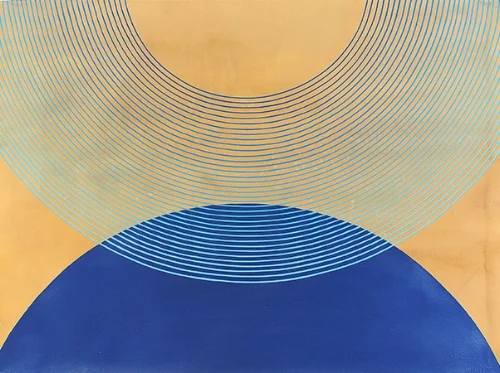 Kelly Ording, Lapis, acrylic on dyed paper, 22 x 30 in.