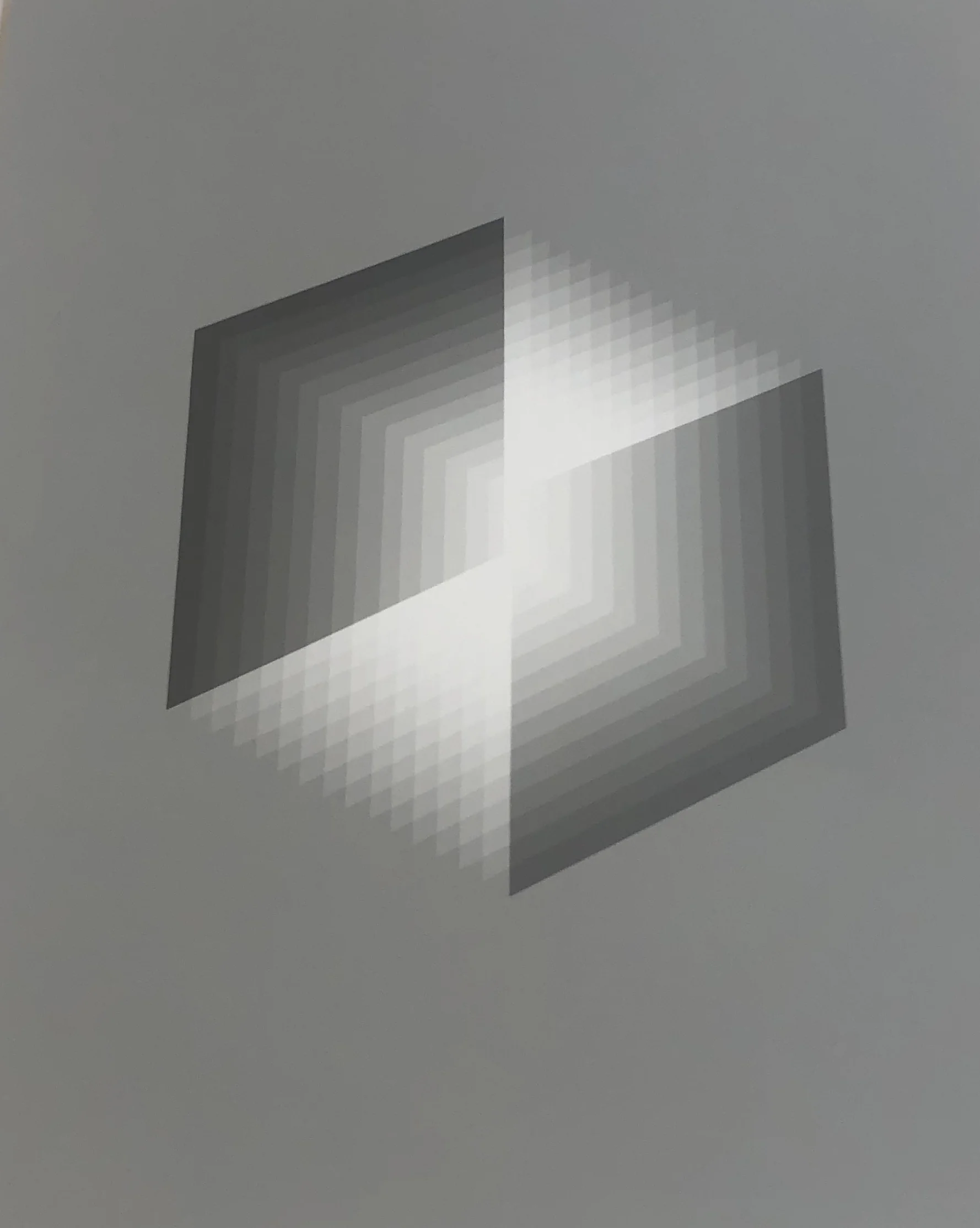 Caleb Charland, Theory of Shadows, Repetition of a Single Plane #1401, 2015, unique gelatin silver photogram, 14 x 11 in.