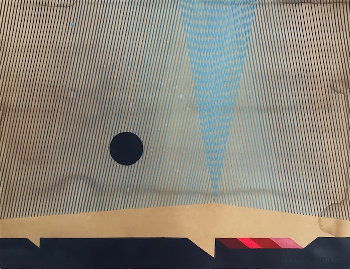 Kelly Ording, Kelly Ording, Roy Rogers, 2019, acrylic on dyed paper, 22 x 30 in.