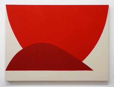 Hyun Jung Ahn, Move Redly 5, 2019, acrylic on canvas, 30 x 40 in.