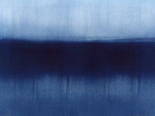 Frances Ashforth, Waterline 3, 2018, unique waterbase monotype, Akua & Charbonnel ink on Arches 88 paper, 25 x 30 1/2 in. framed
