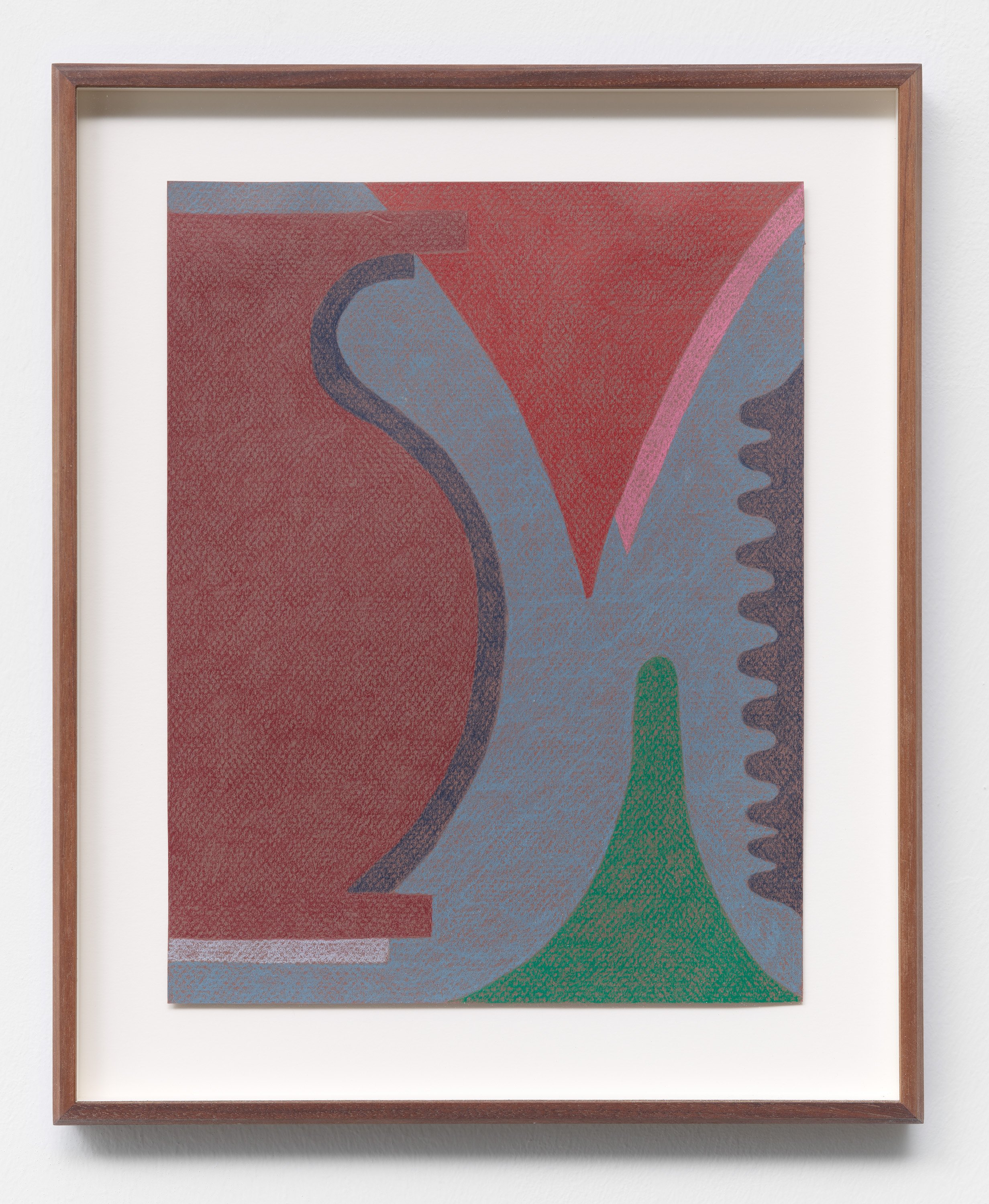 Rachel Kaye, Study on Color, Study on Body, Study on Memory #49, 2024-25, colored pencil on colored paper, 8 1/2 x 11 in.