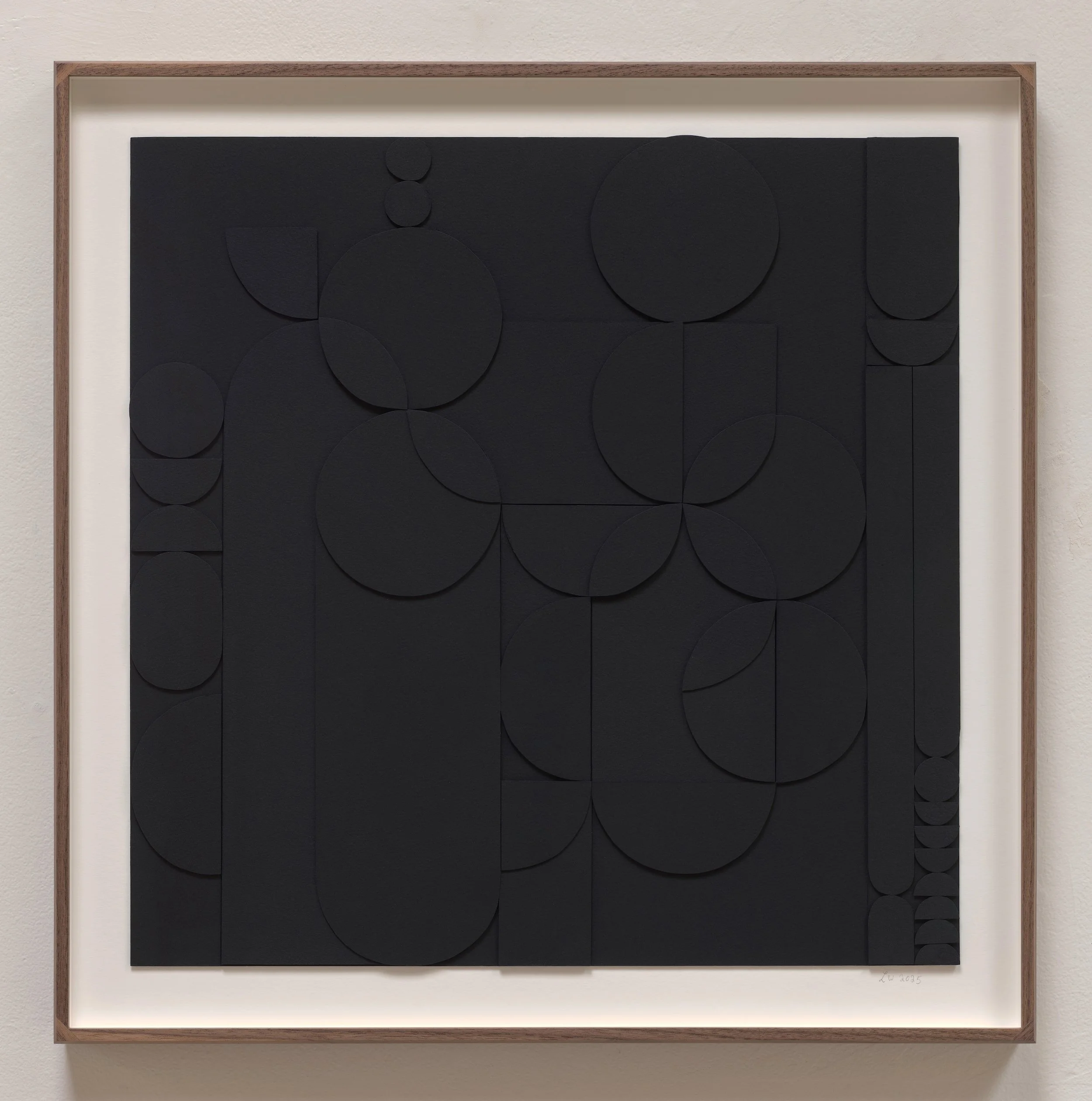 Lena Wolff, Toward the Light (HOPE), #2, 2025, collage with hand-cut paper, 21 x 21 in.