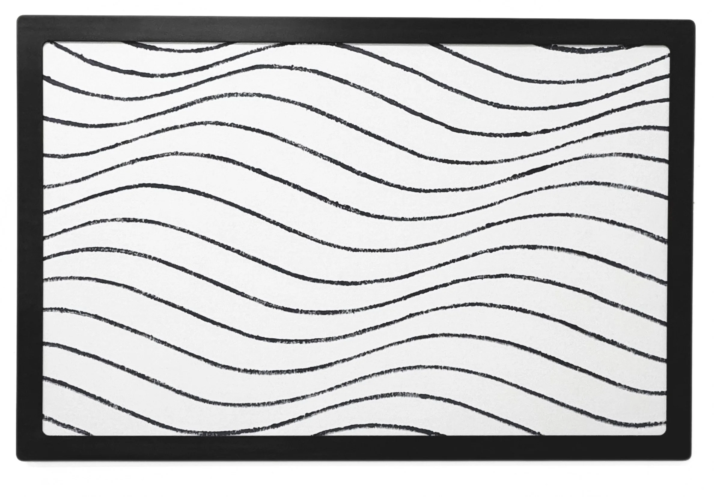 Ethan Estess, Swell Impressions #18, 2024, rope print in acrylic on fabric, 31 x 47 in.