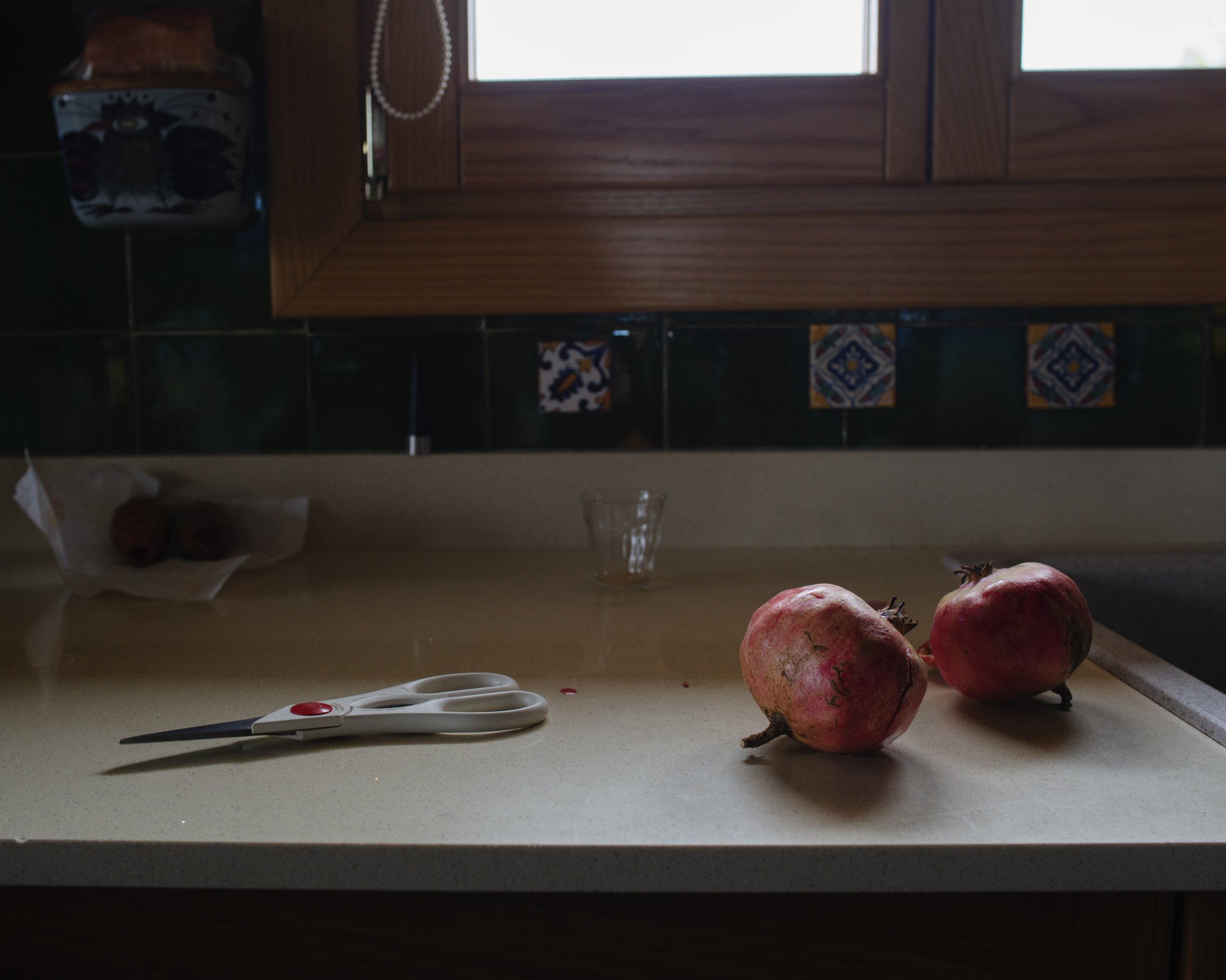  Two pomegranates from my grandmother’s tree. (Kitchen counter n. 1136). November 2021. 