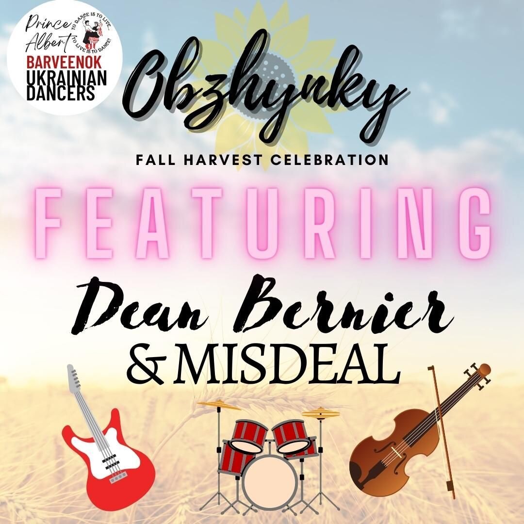 Another highlight to our Obzhynky program is a family dance with music by Dean Bernier and Misdeal. Once the catered meal and Ukrainian Dance program have concluded it's your turn to get out on the dance floor and have some fun! Dean Bernier is a for