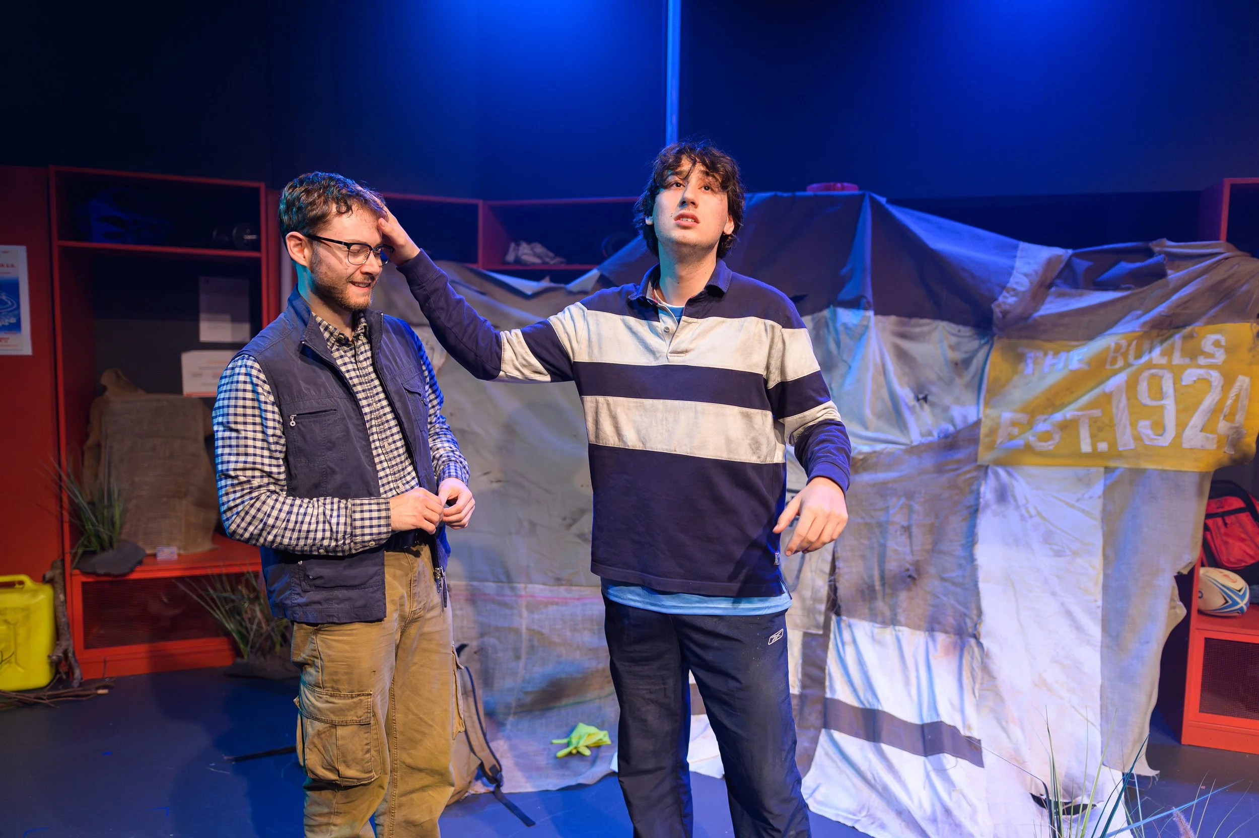 Aaron Wilson and James Provis in 'Milked' by Simon Longman, directed by Simon Porro.