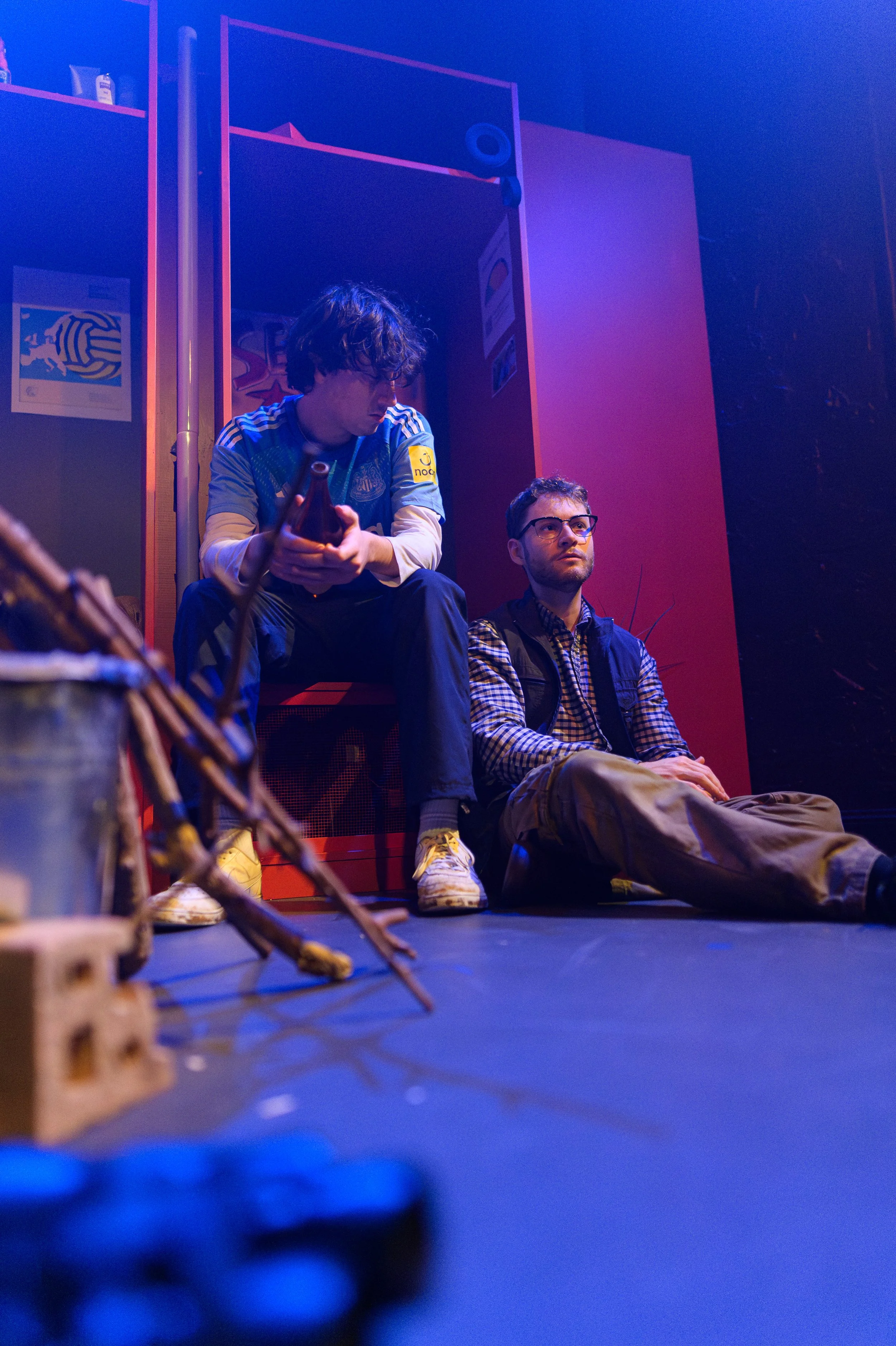 Aaron Wilson and James Provis in 'Milked' by Simon Longman, directed by Simon Porro.