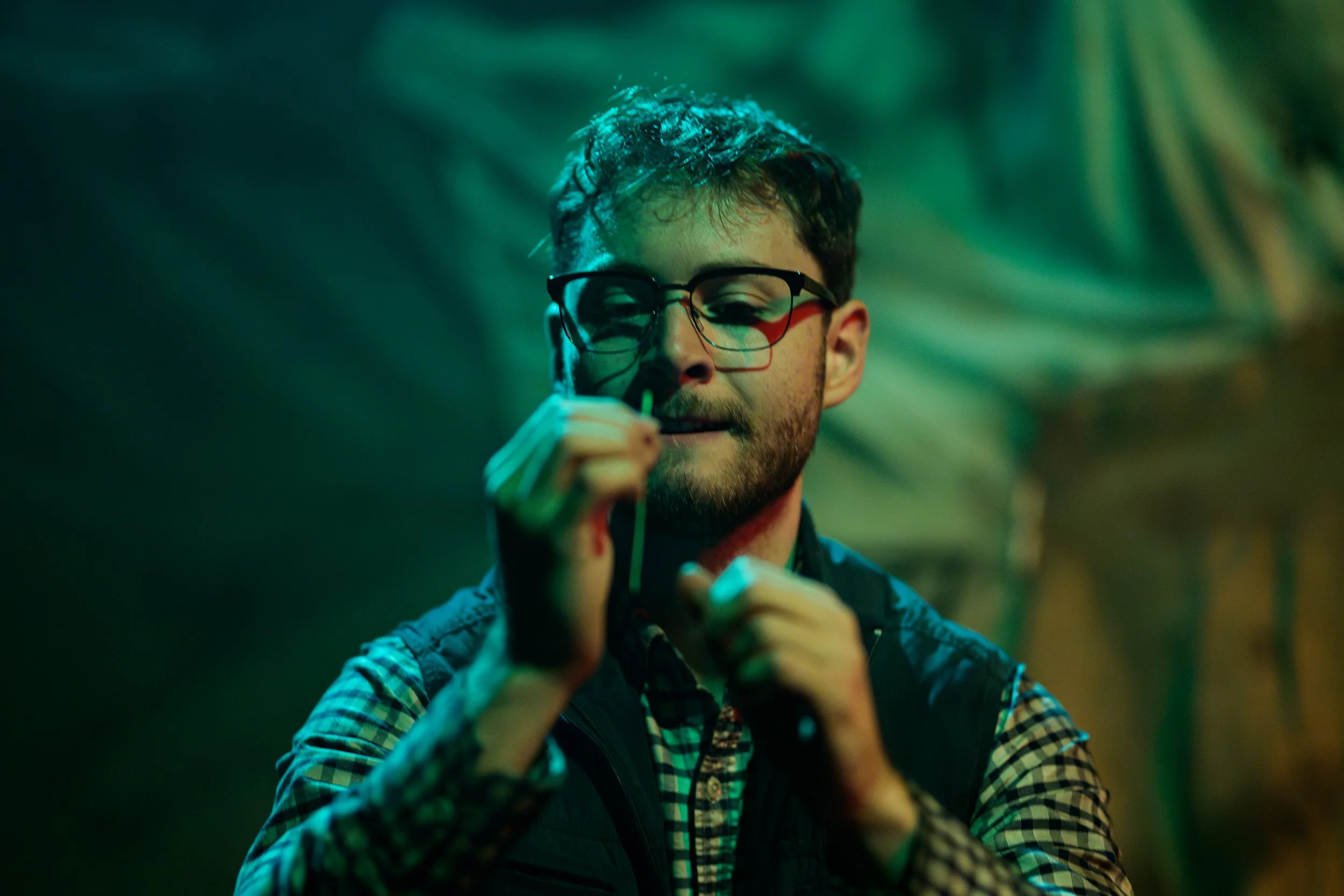 Aaron Wilson in 'Milked' by Simon Longman, directed by Simon Porro.
