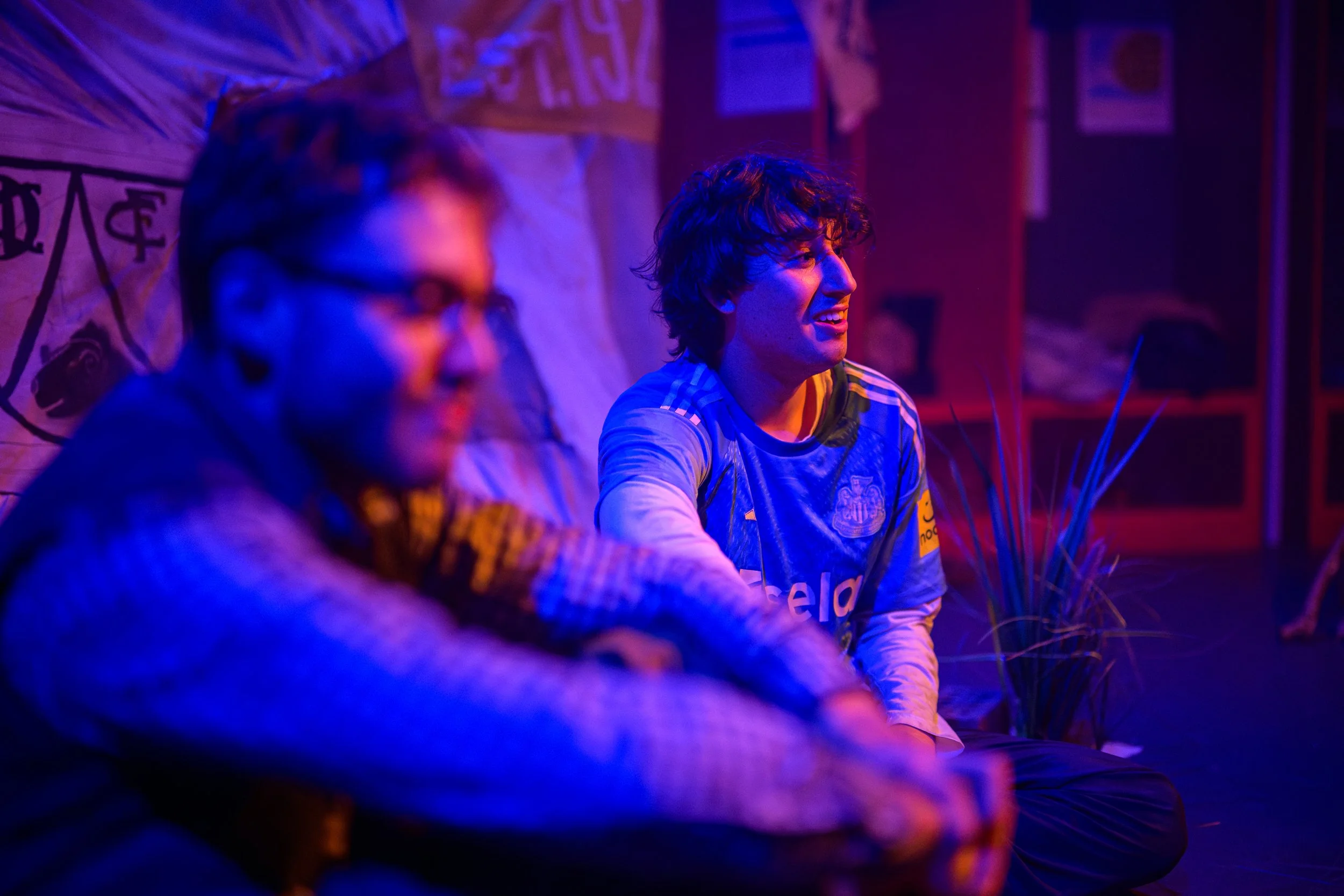Aaron Wilson and James Provis in 'Milked' by Simon Longman, directed by Simon Porro.