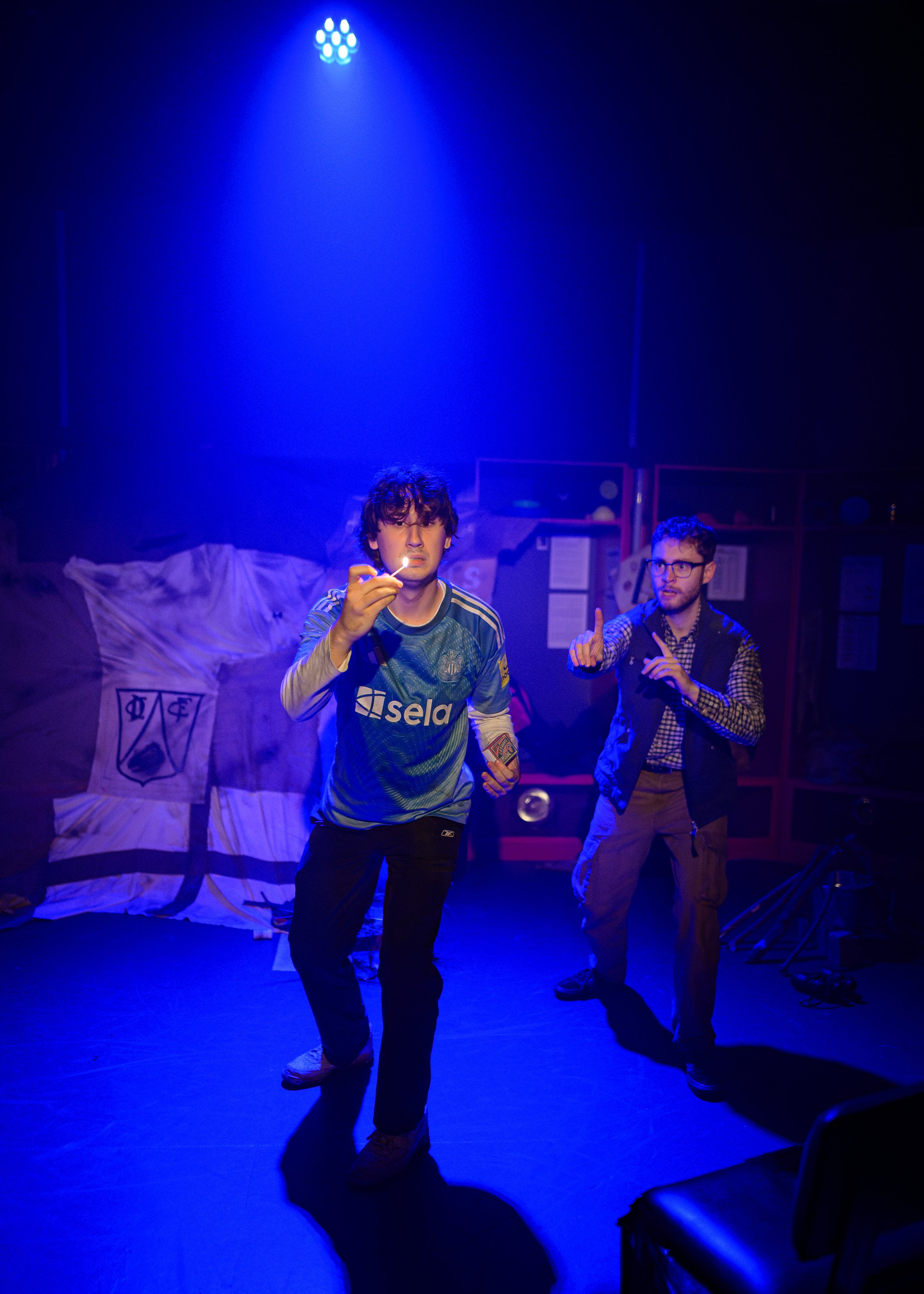 Aaron Wilson and James Provis in 'Milked' by Simon Longman, directed by Simon Porro.
