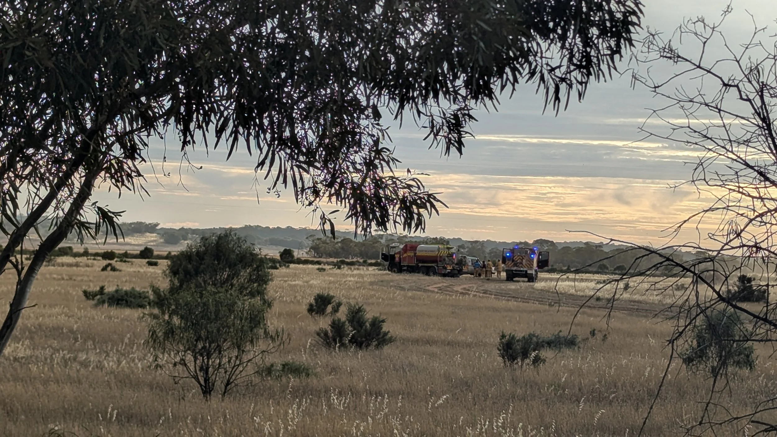 Our local CFA crew ready to defend our house
